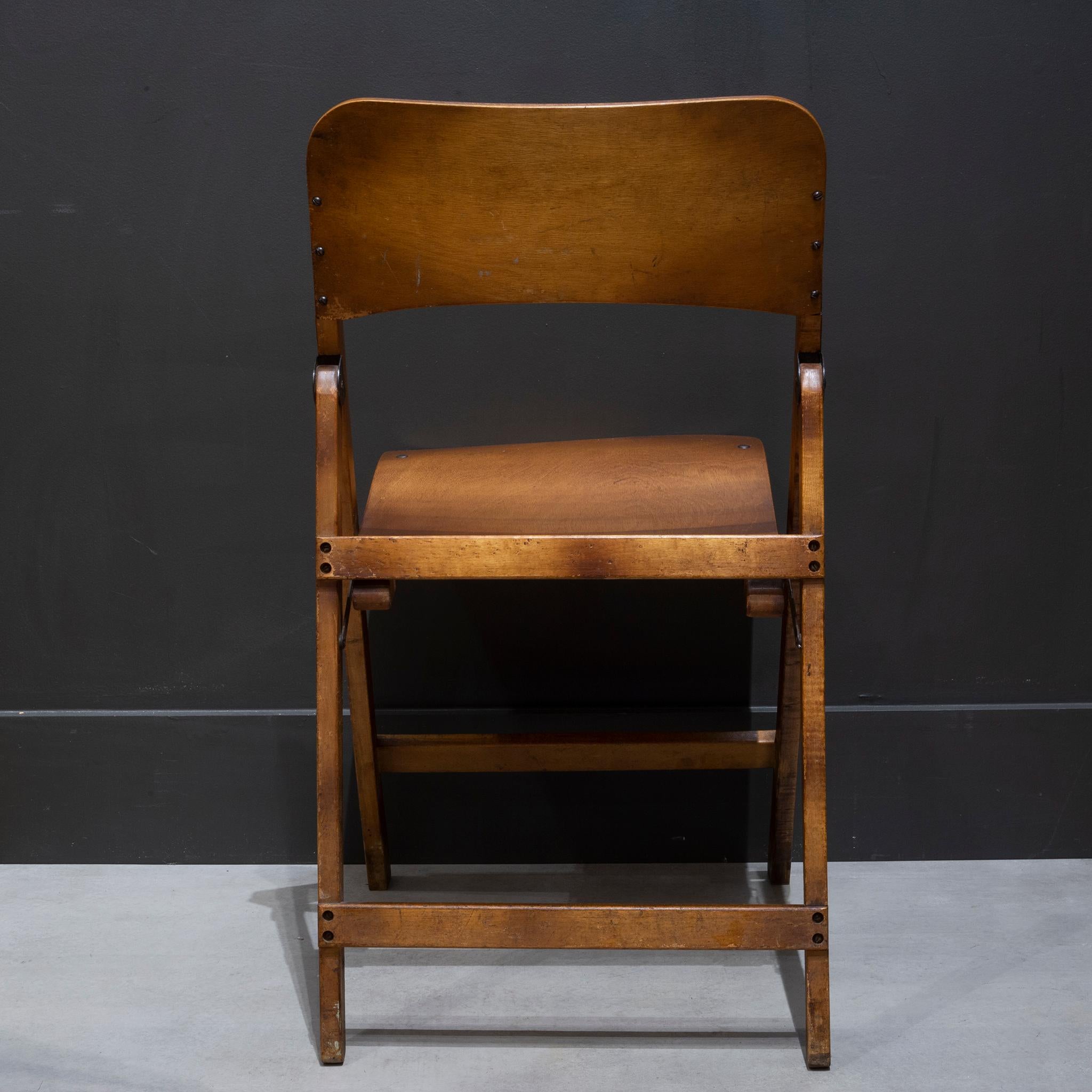 Set of Early 20th c. Wooden Folding Chairs, c.1930-1940 7