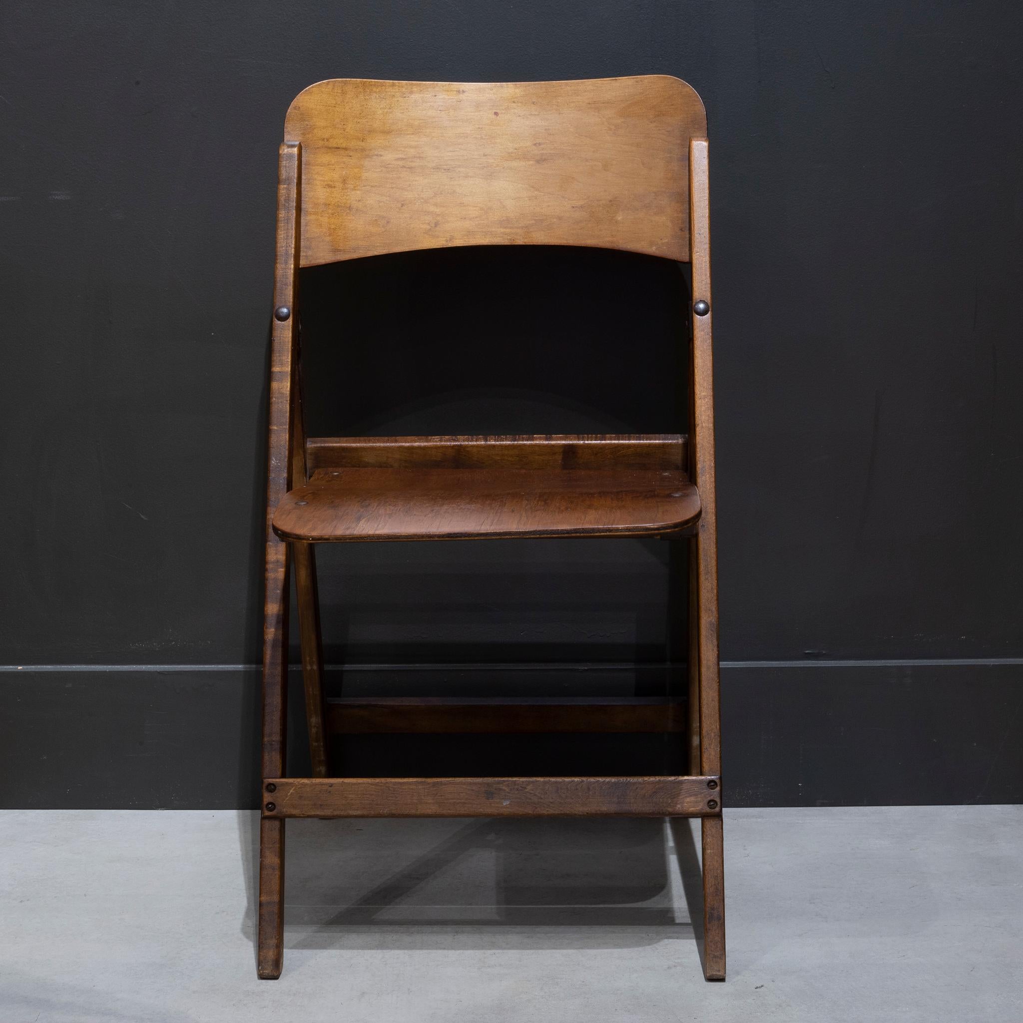 Set of Early 20th c. Wooden Folding Chairs, c.1930-1940 8