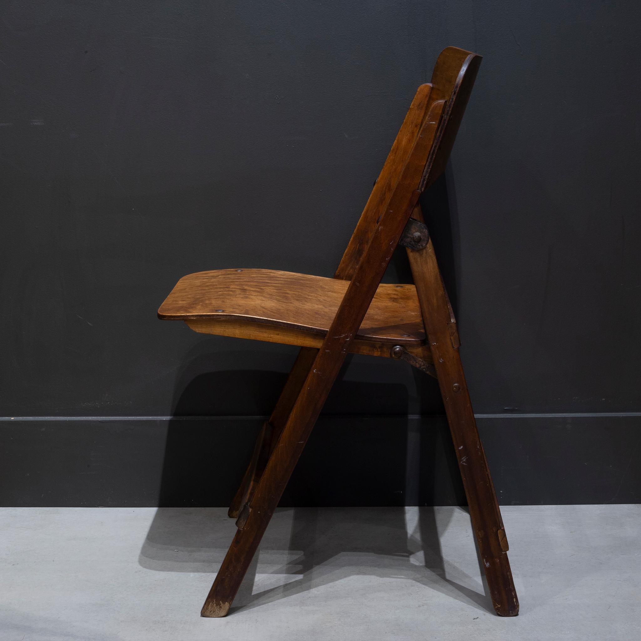 Set of Early 20th c. Wooden Folding Chairs, c.1930-1940 9