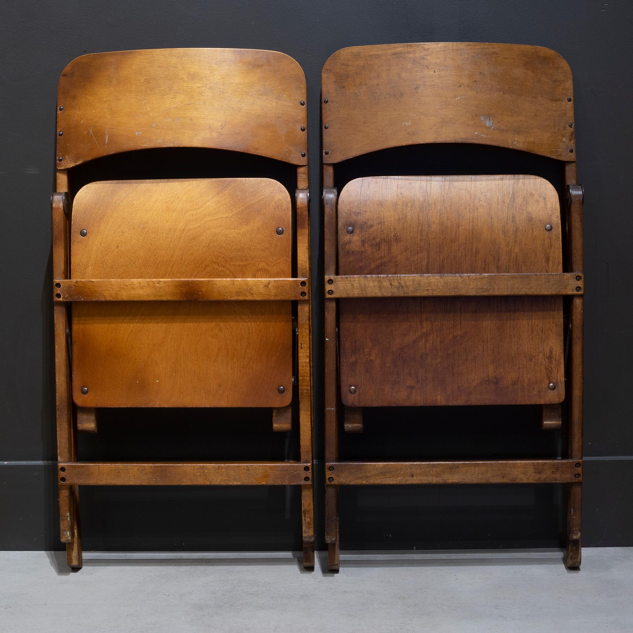 Set of Early 20th c. Wooden Folding Chairs, c.1930-1940 12