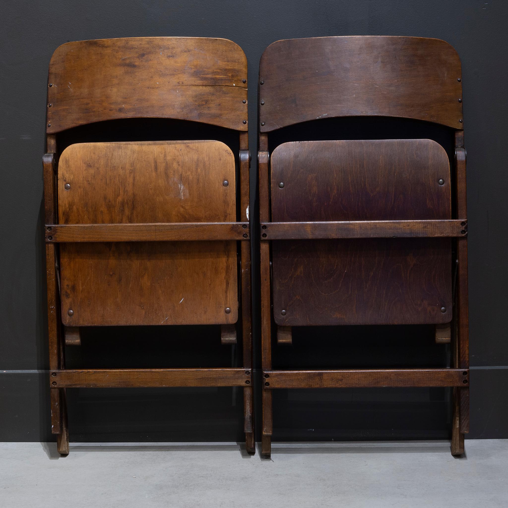 Set of Early 20th c. Wooden Folding Chairs, c.1930-1940 13