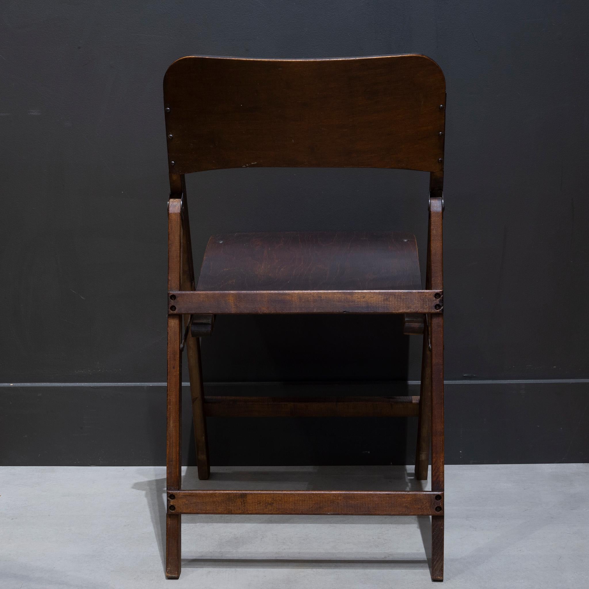 20th Century Set of Early 20th c. Wooden Folding Chairs, c.1930-1940