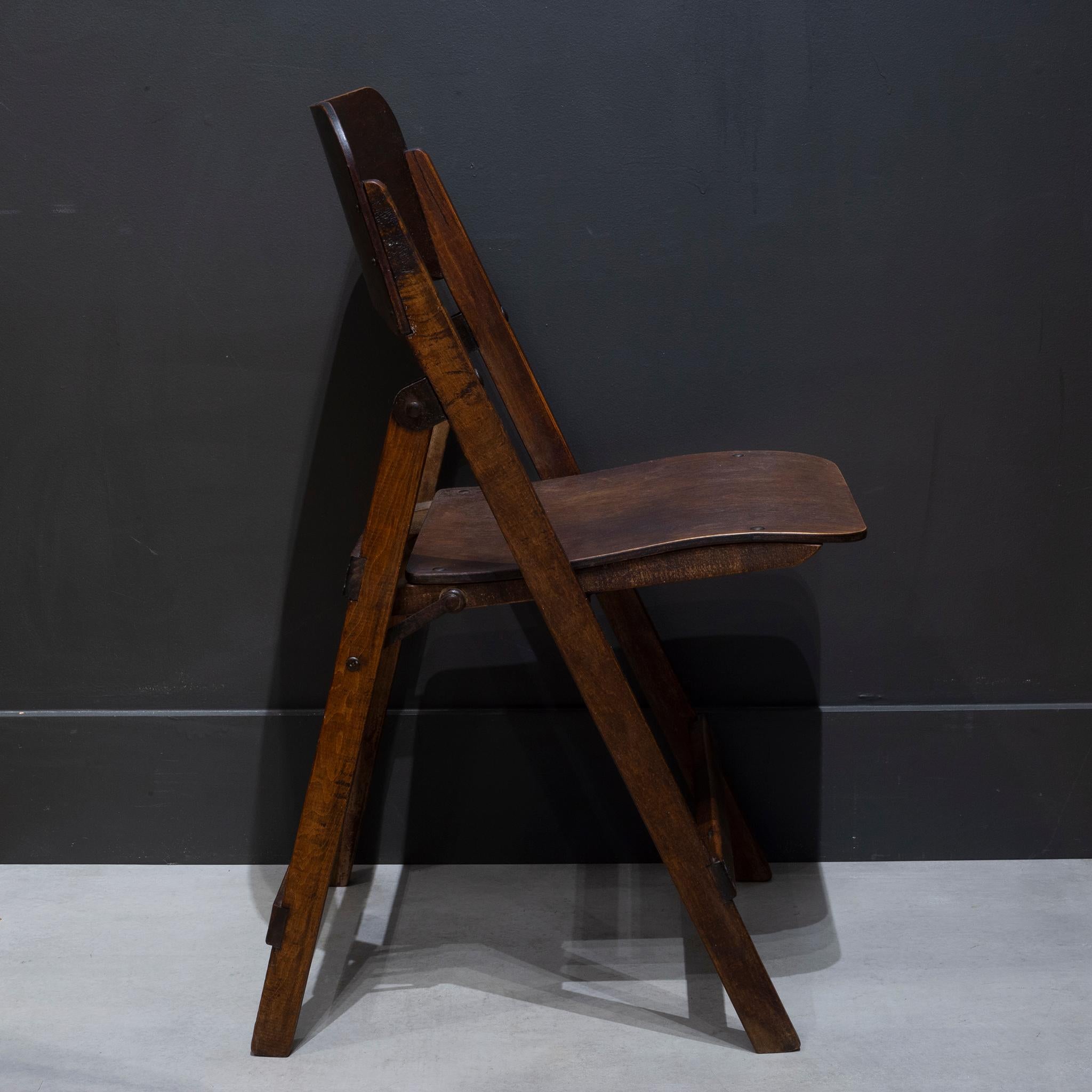 Set of Early 20th c. Wooden Folding Chairs, c.1930-1940 1