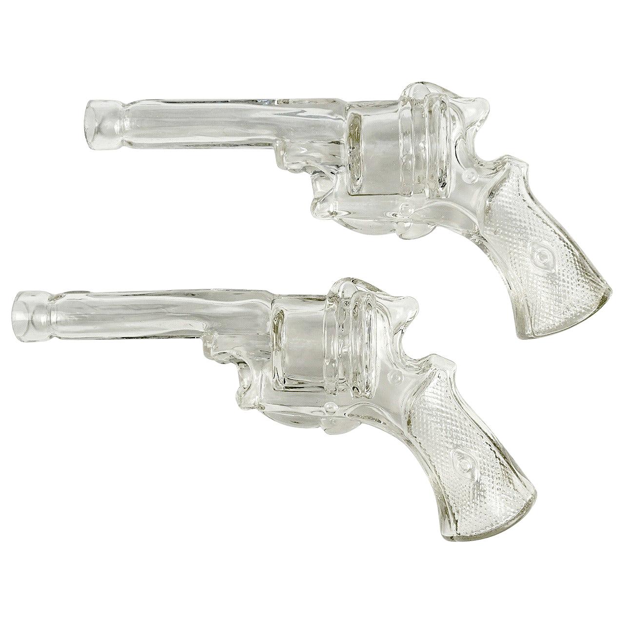 Set of Early 20th Century Glass Revolver Candy Bottles