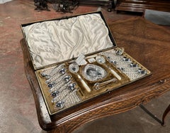 Set of Early 20th Century Silver Tea Accessories with Original Box