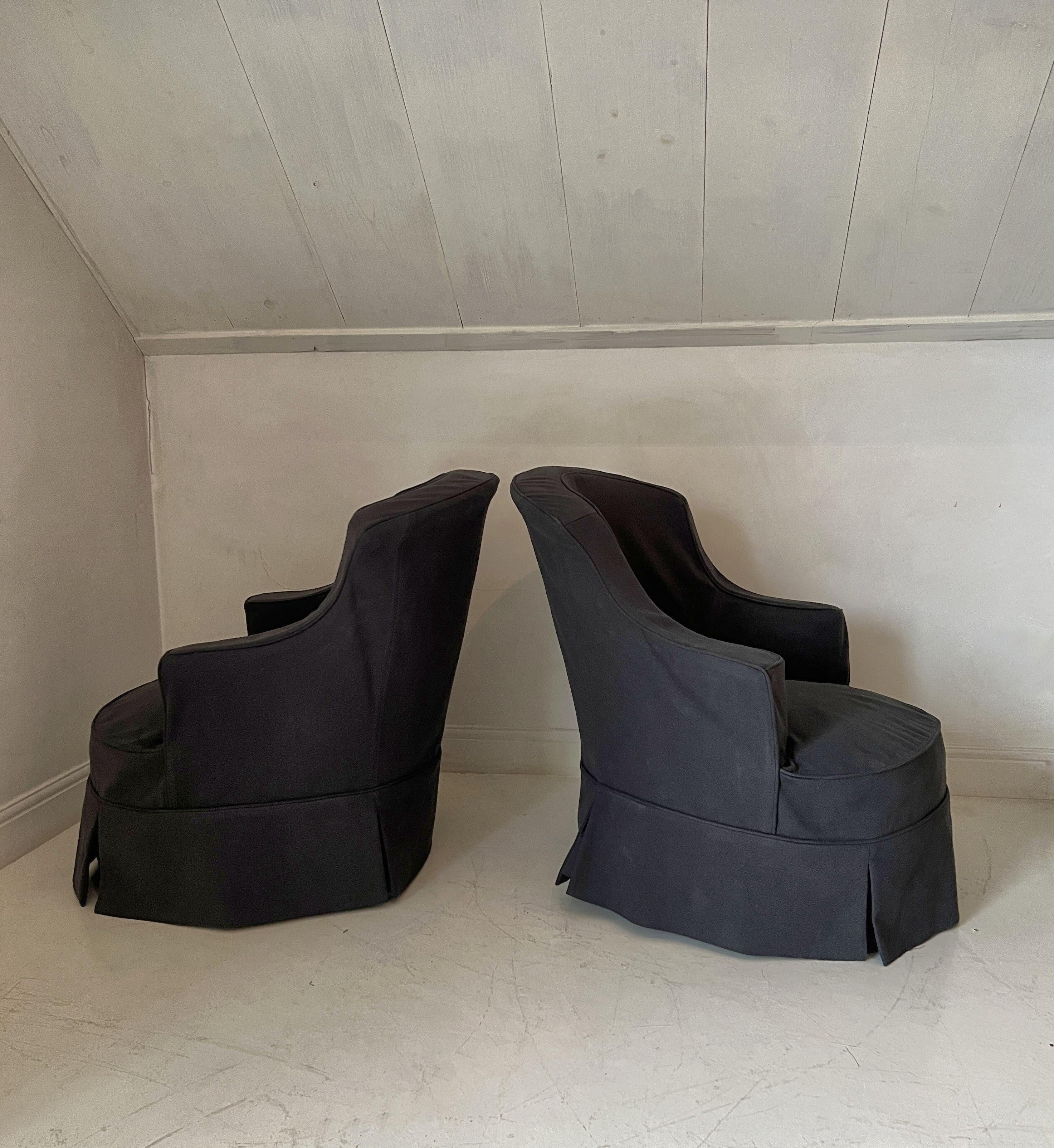 Juego de sillas club con funda de principios del siglo XX en venta 1