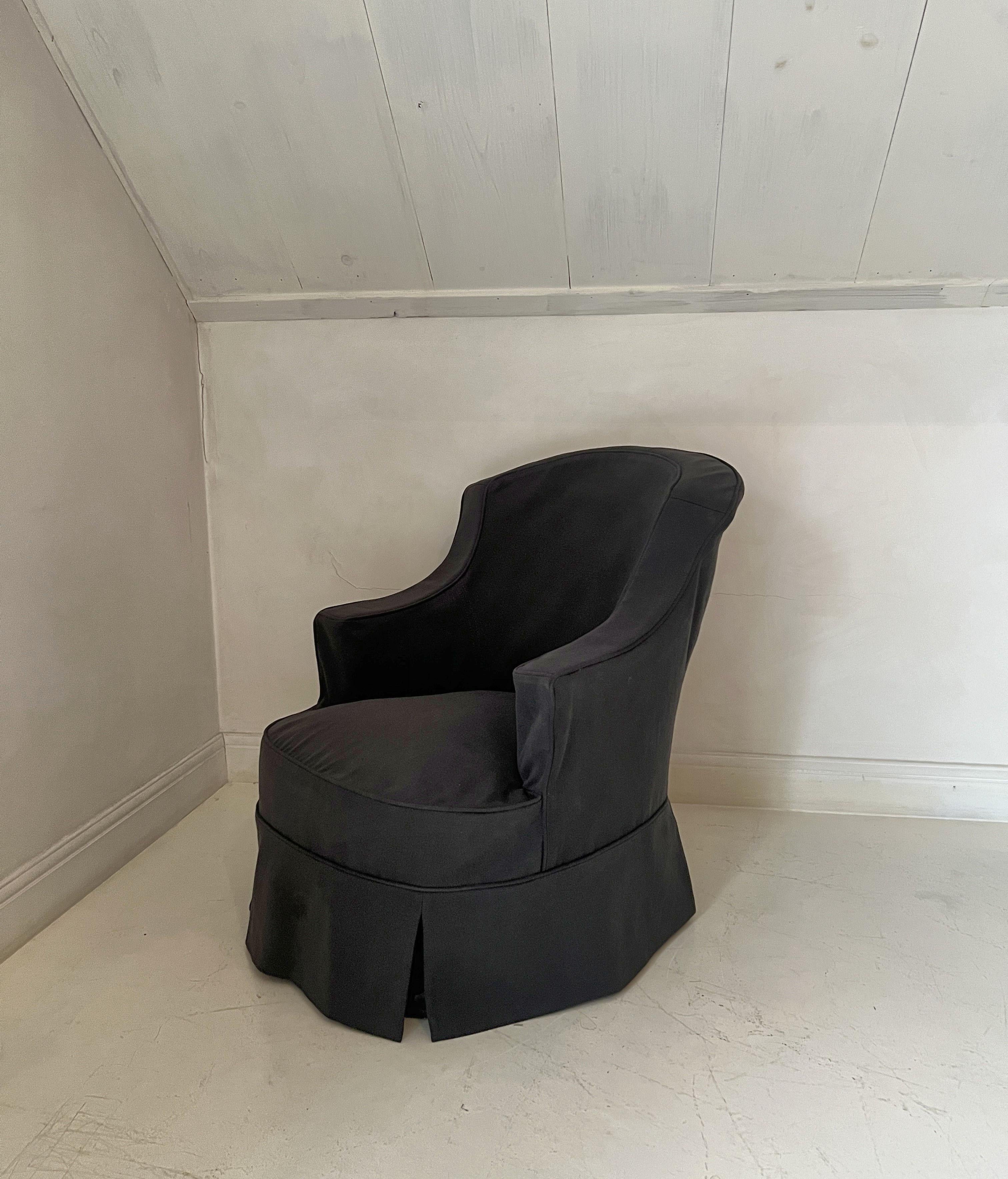 Juego de sillas club con funda de principios del siglo XX en venta 2