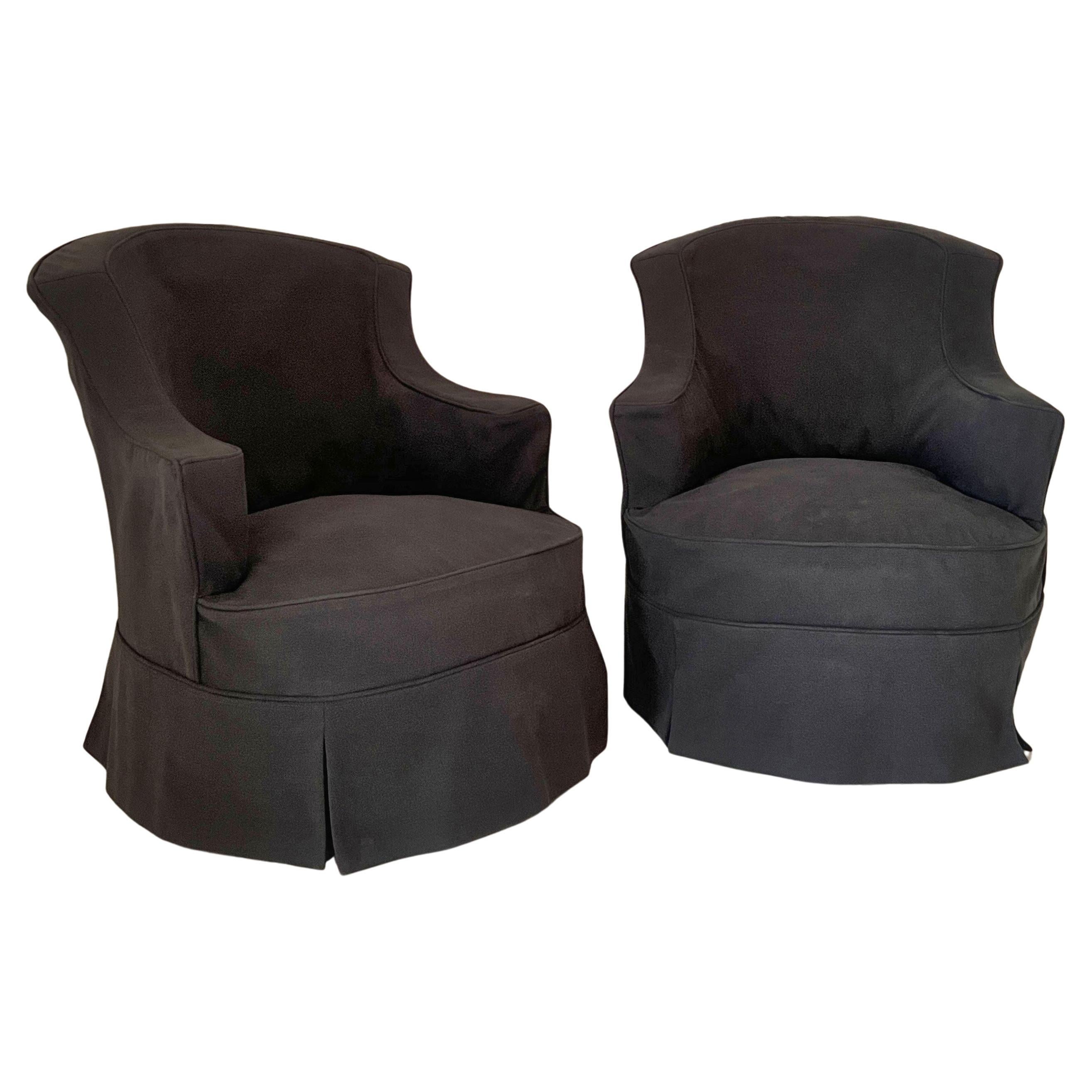 Juego de sillas club con funda de principios del siglo XX en venta