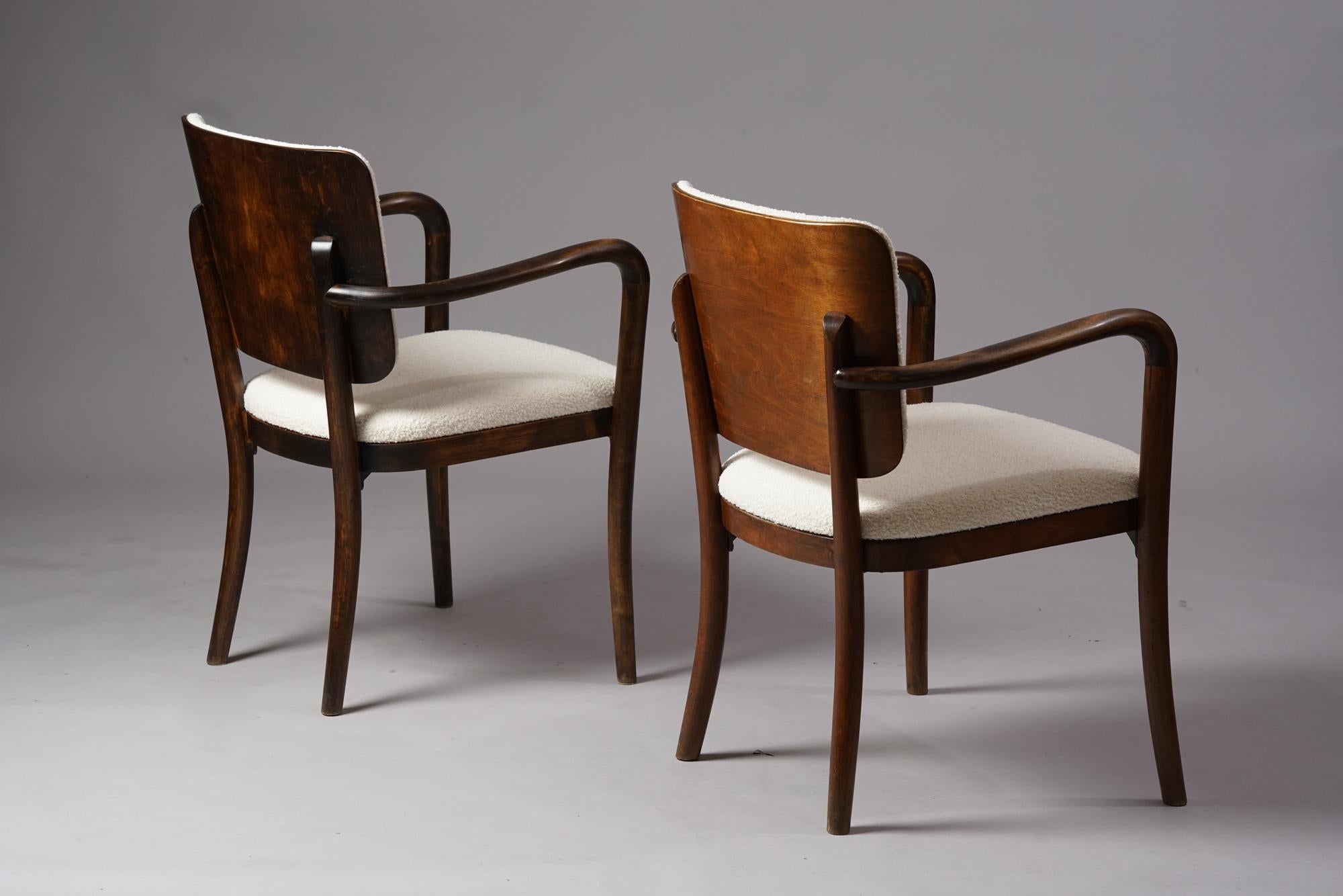 Mid-Century Modern Alvar Aalto Rare Set of Early Armchairs, 1939 For Sale