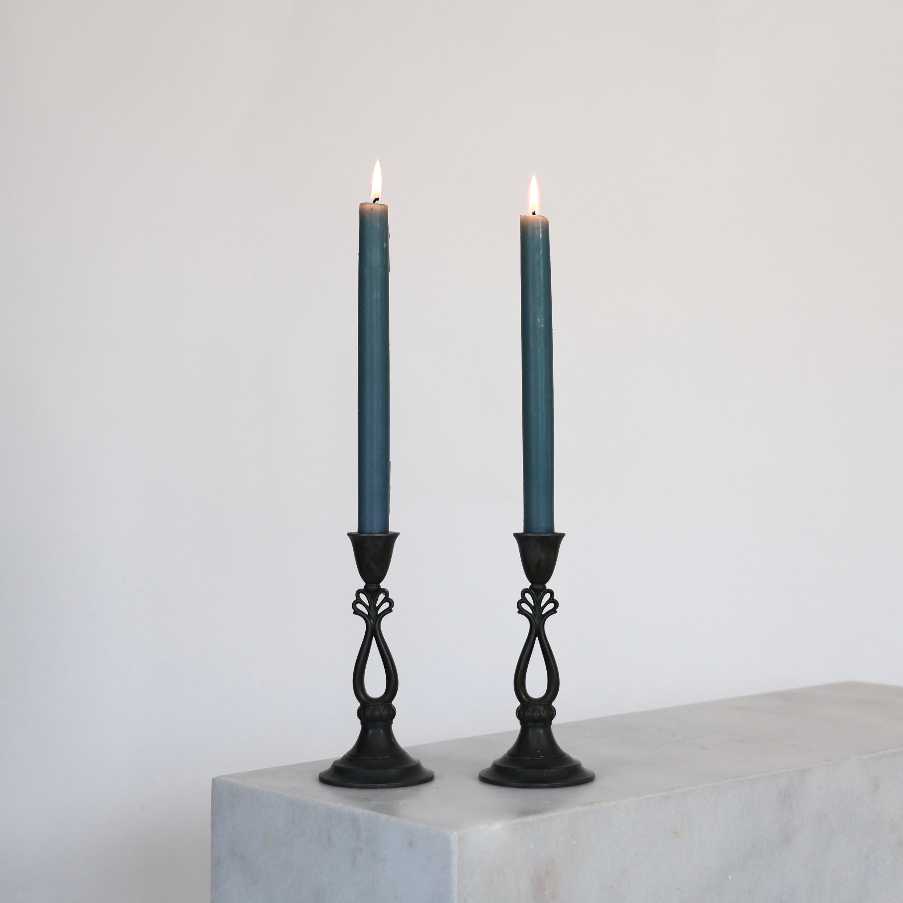 Set di candelieri Diskometal di Just Andersen, anni '20, Danimarca in vendita 5