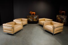 Set of Early Production 'LC3' Lounge Chairs by Le Corbusier for Cassina, Signed