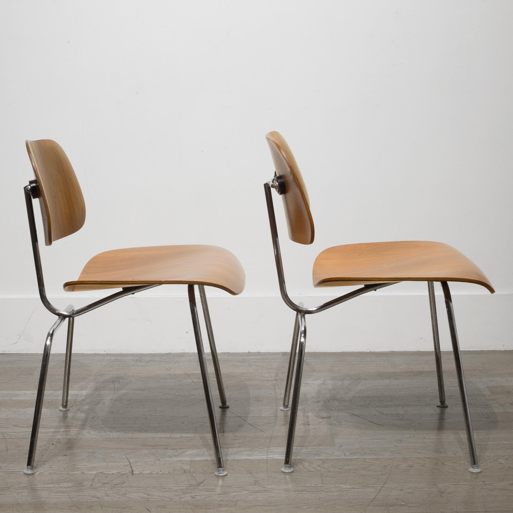 Set of Early Ray and Charles Eames for Herman Miller DCM Chairs, circa 1950s 5