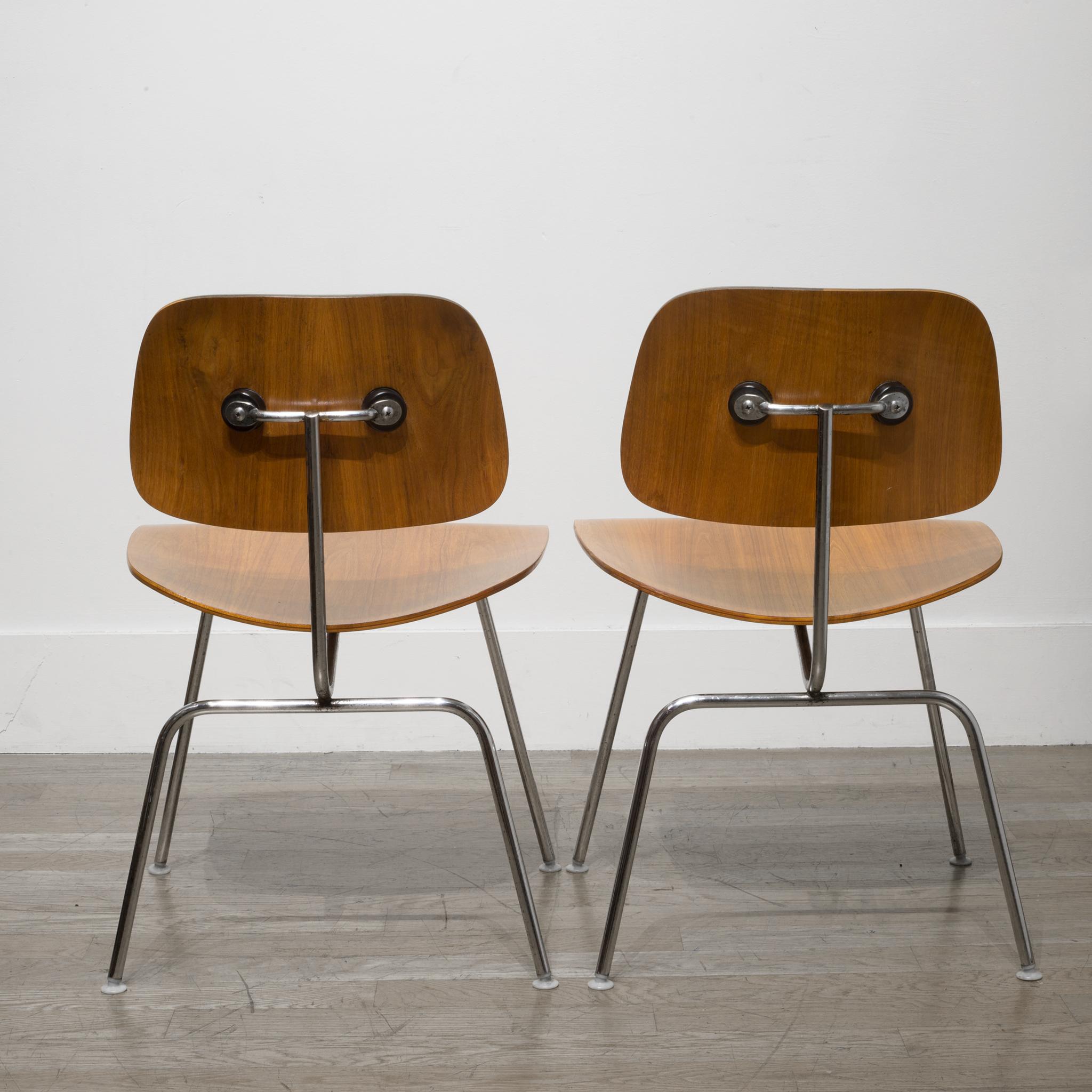 Set of Early Ray and Charles Eames for Herman Miller DCM Chairs, circa 1950s 9