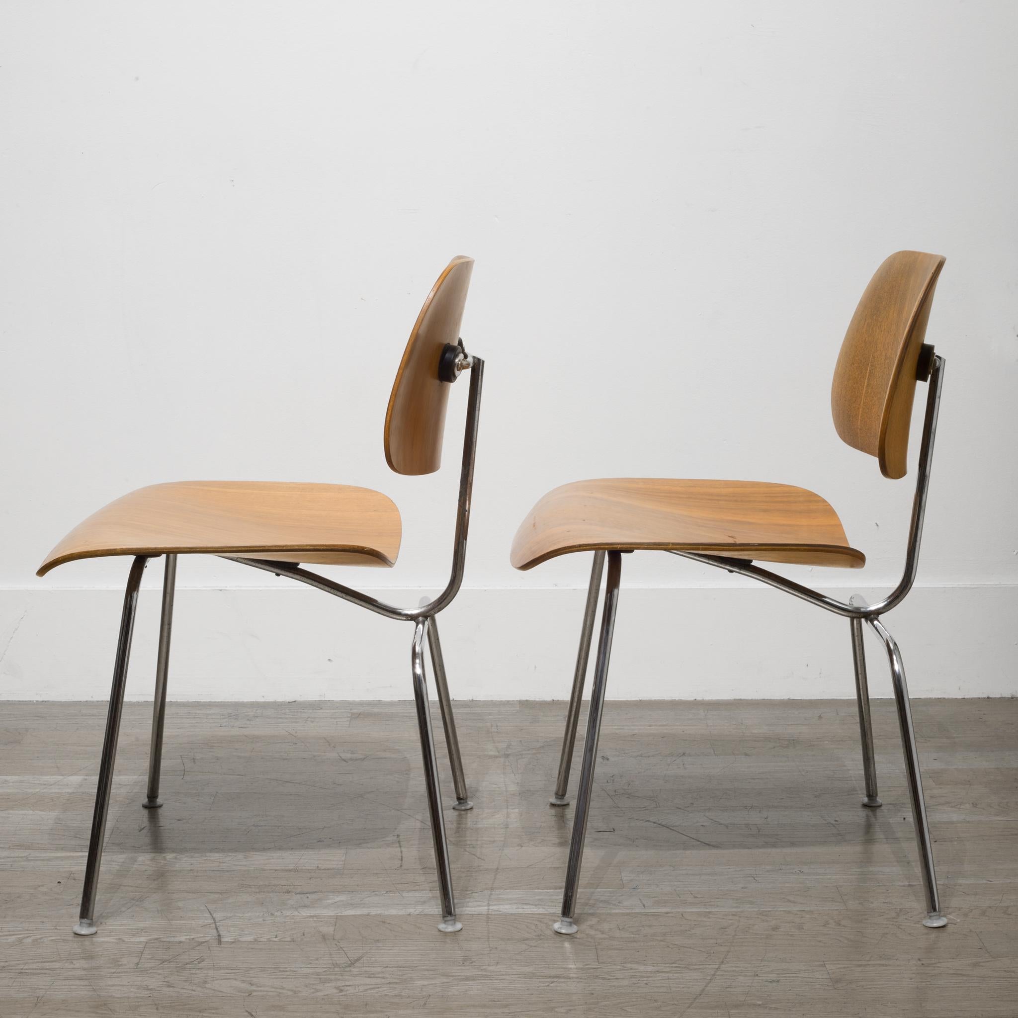 Set of Early Ray and Charles Eames for Herman Miller DCM Chairs, circa 1950s In Good Condition In San Francisco, CA