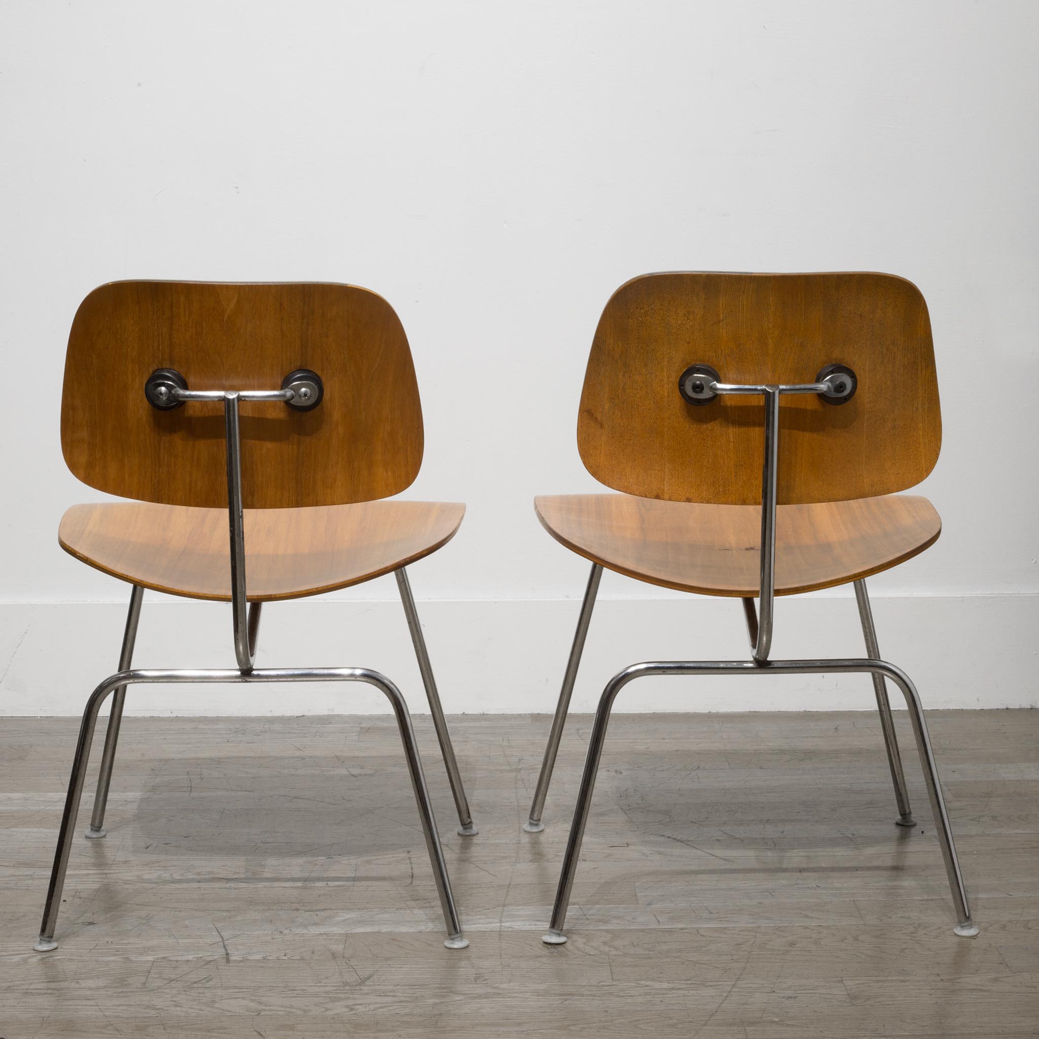 20th Century Set of Early Ray and Charles Eames for Herman Miller DCM Chairs, circa 1950s