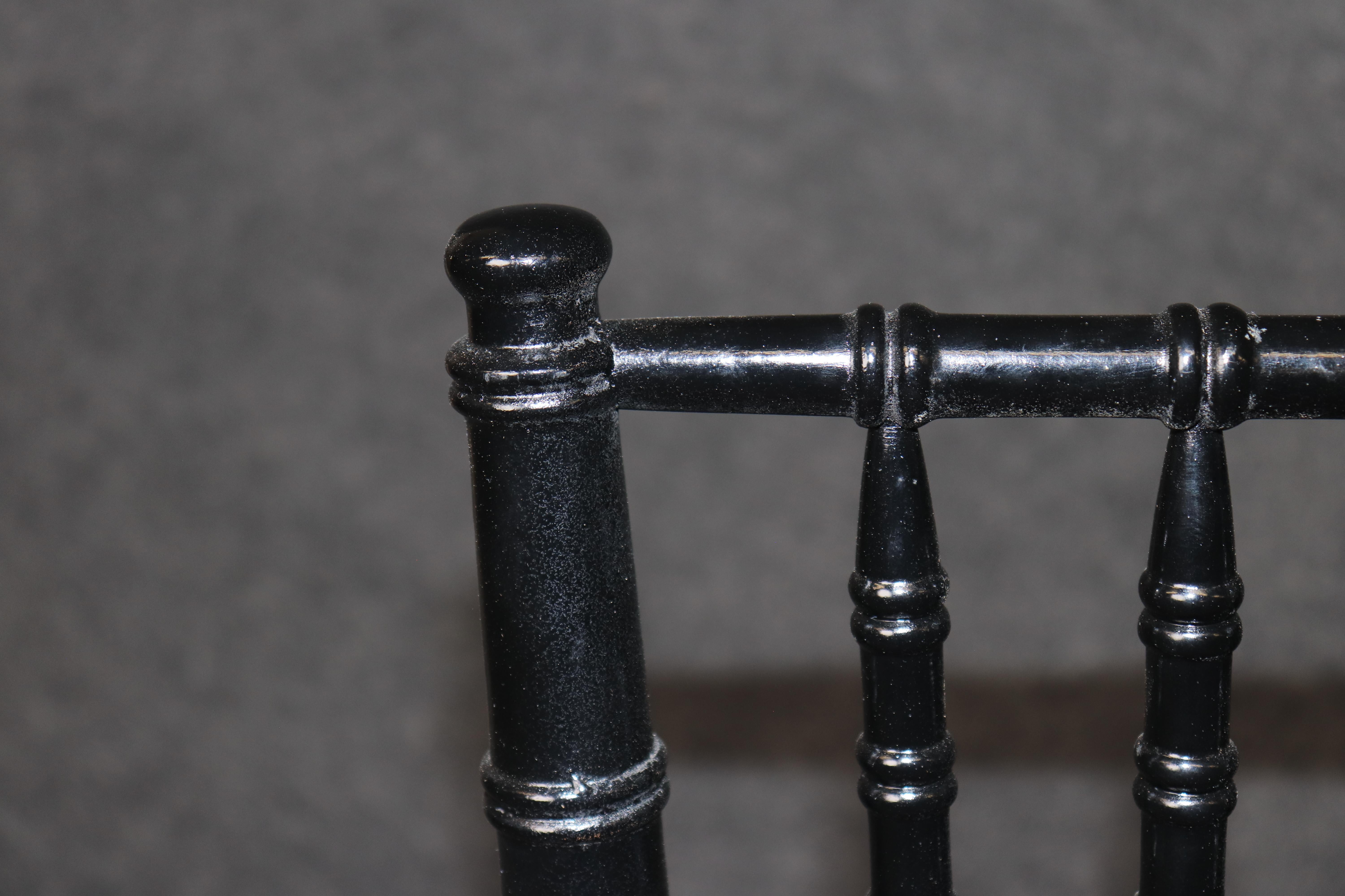 Set di 8 sedie da pranzo in finto bambù ebanizzato francese in vendita 5