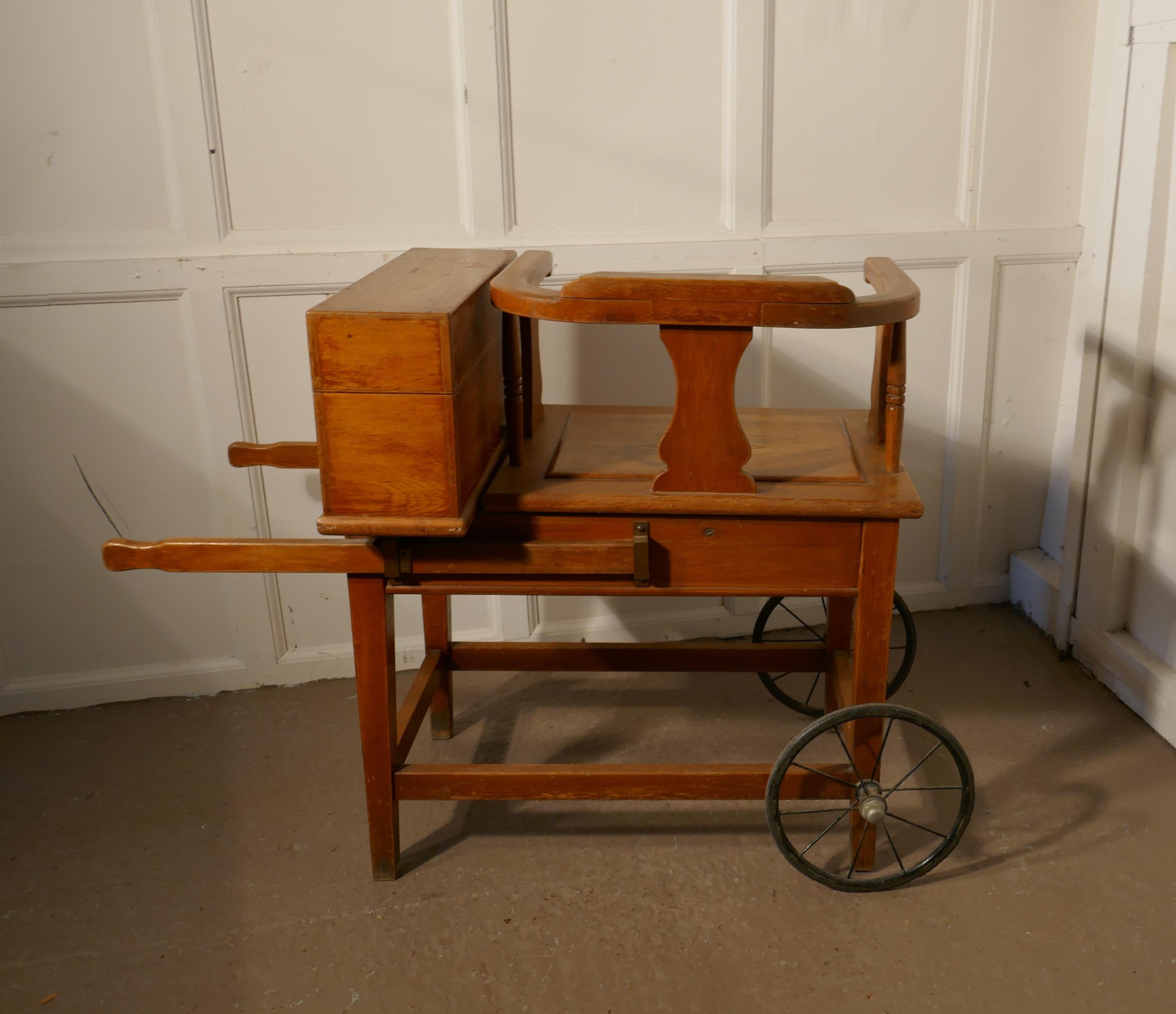 19th Century Set of Edwardian Golden Oak Jockey Scales by De Grave, Short & Co Ltd, London