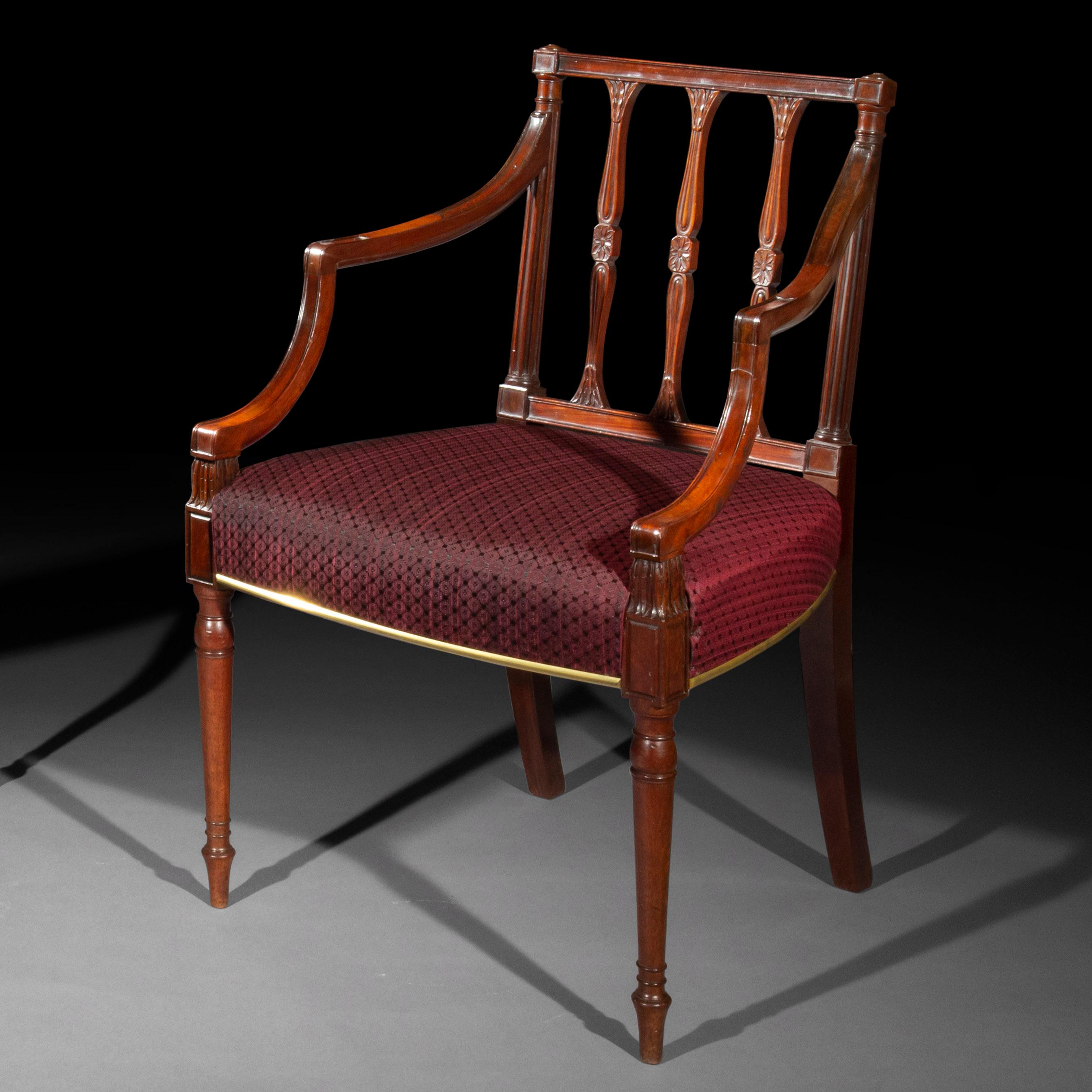 Anglais Paire de fauteuils géorgiens, fin du 18e siècle en vente