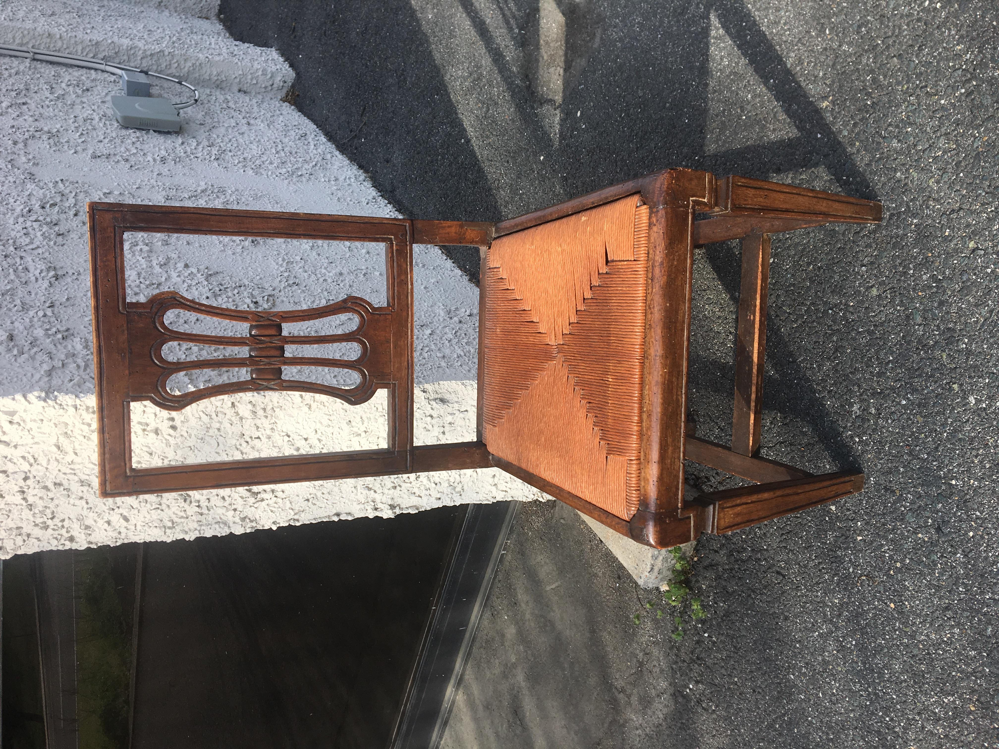 Rustic Set of Eight 18th Century Italian Side Chairs