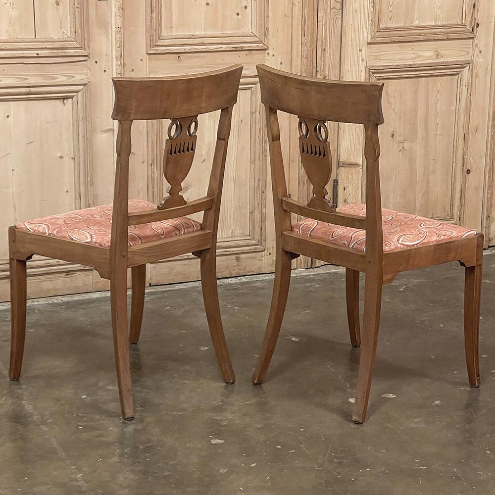 Set of Eight 18th Century Swedish Gustavian Neoclassical Dining Chairs For Sale 5