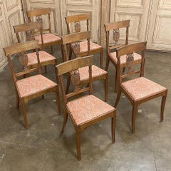 Set of Eight 18th Century Swedish Gustavian Neoclassical Dining Chairs