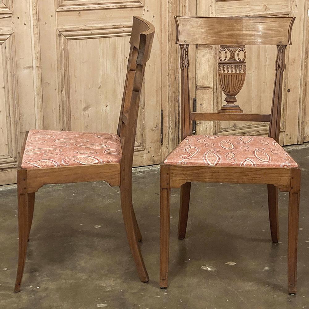Set of Eight 18th Century Swedish Gustavian Neoclassical Dining Chairs For Sale 3