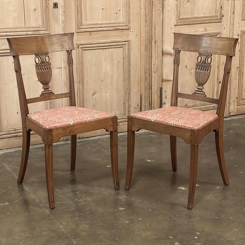 Set of Eight 18th Century Swedish Gustavian Neoclassical Dining Chairs For Sale 4