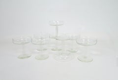 Set of Eight 1930s Walter Dorwin Teague Embassy Pattern Champagne Coupes