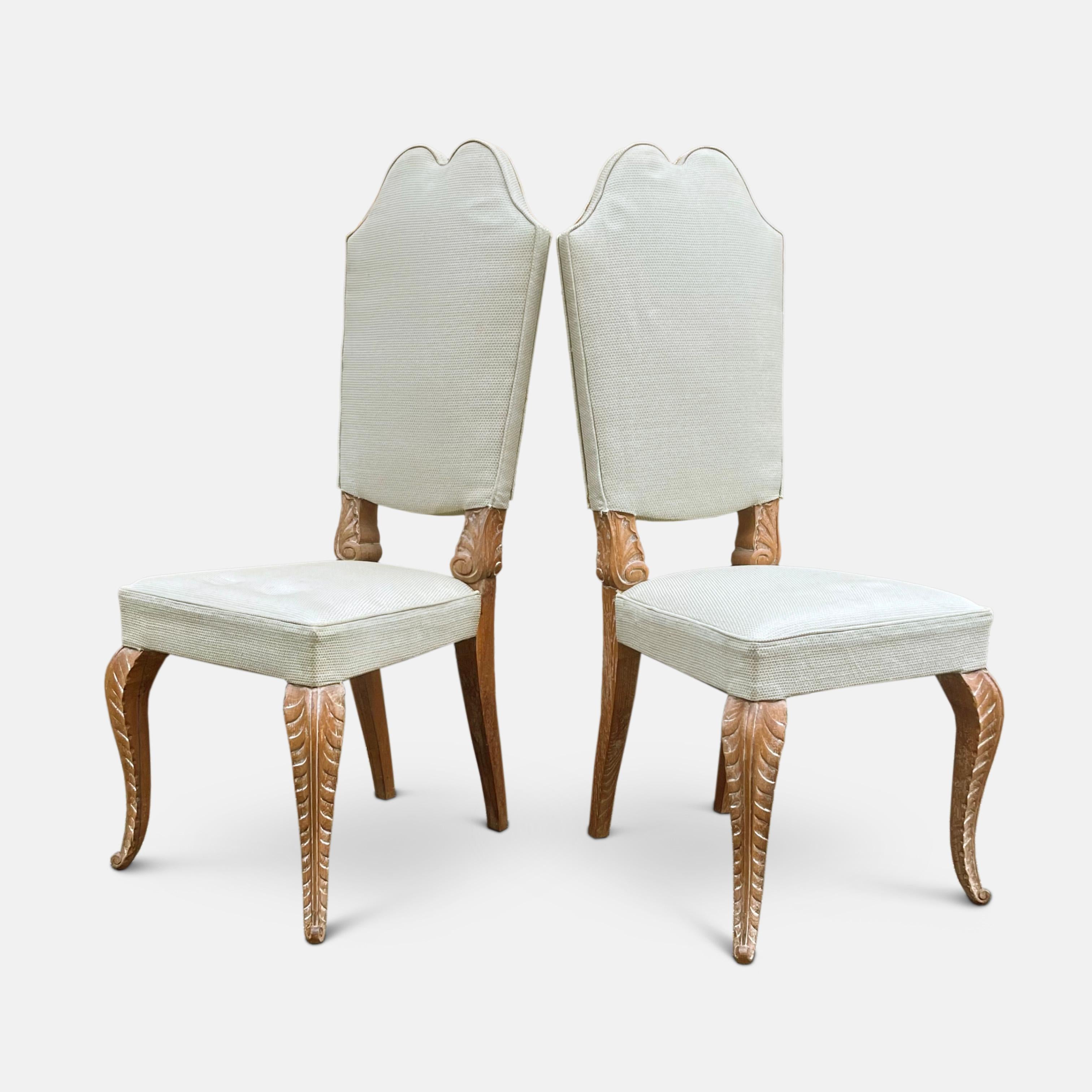 Set of Eight 1940s French Dining Chairs by Maison Jansen In Good Condition In CA, CA