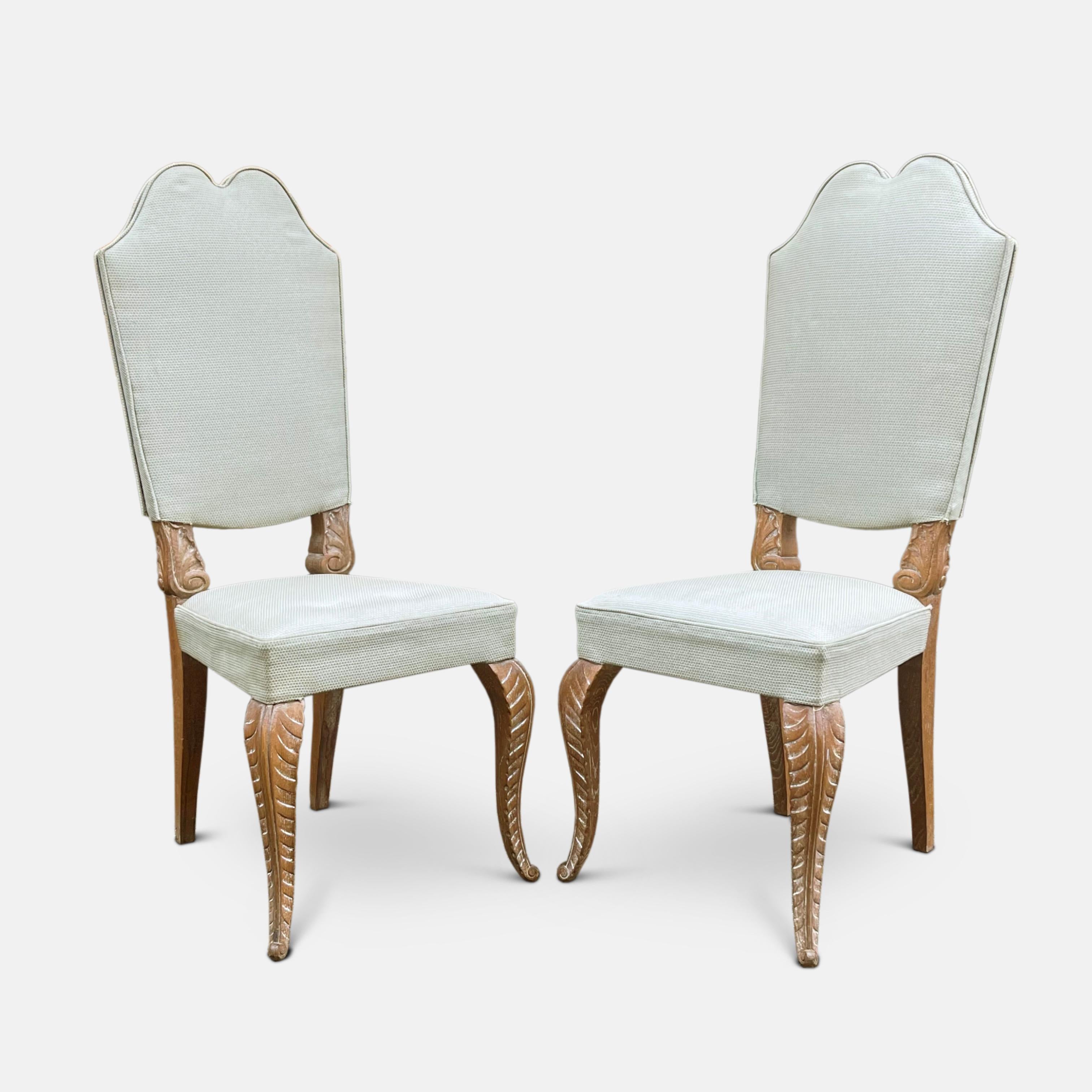 Mid-20th Century Set of Eight 1940s French Dining Chairs by Maison Jansen For Sale