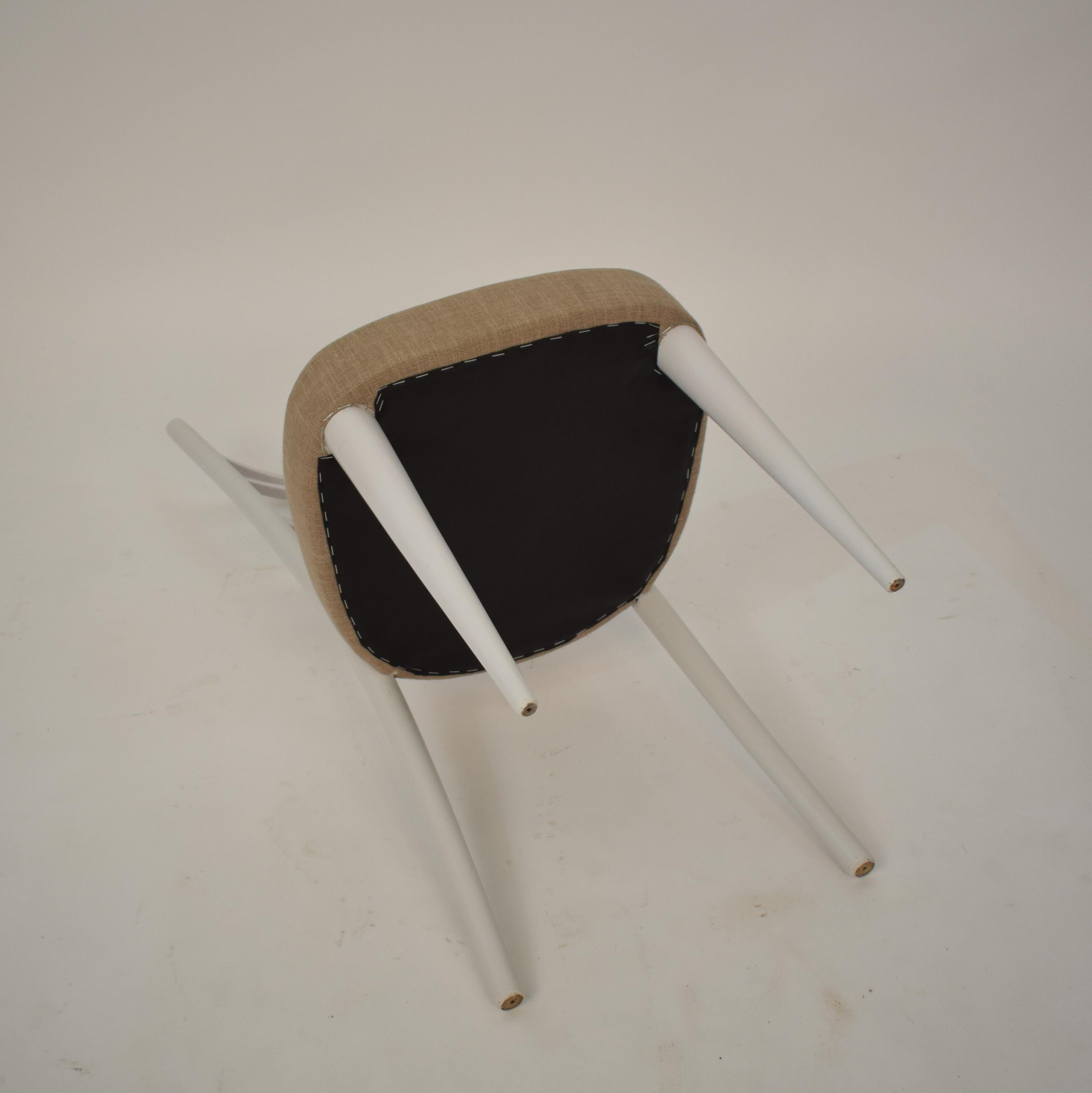 Set of Eight Mid Century 1940s White Italian Dining Chairs Style Osvaldo Borsani 13