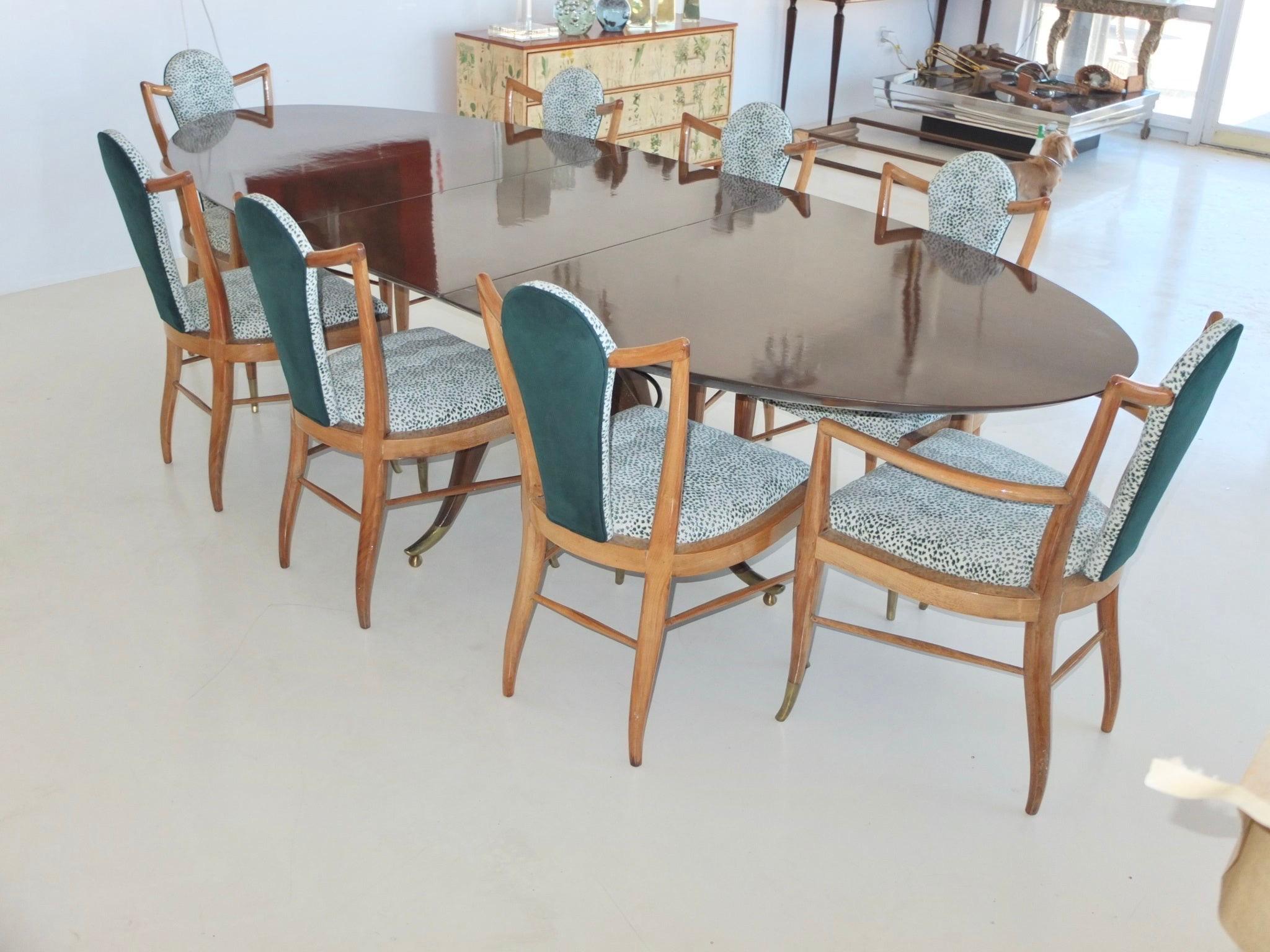 American Set of Eight 1950s Dining Chairs by Adolfo Genovese