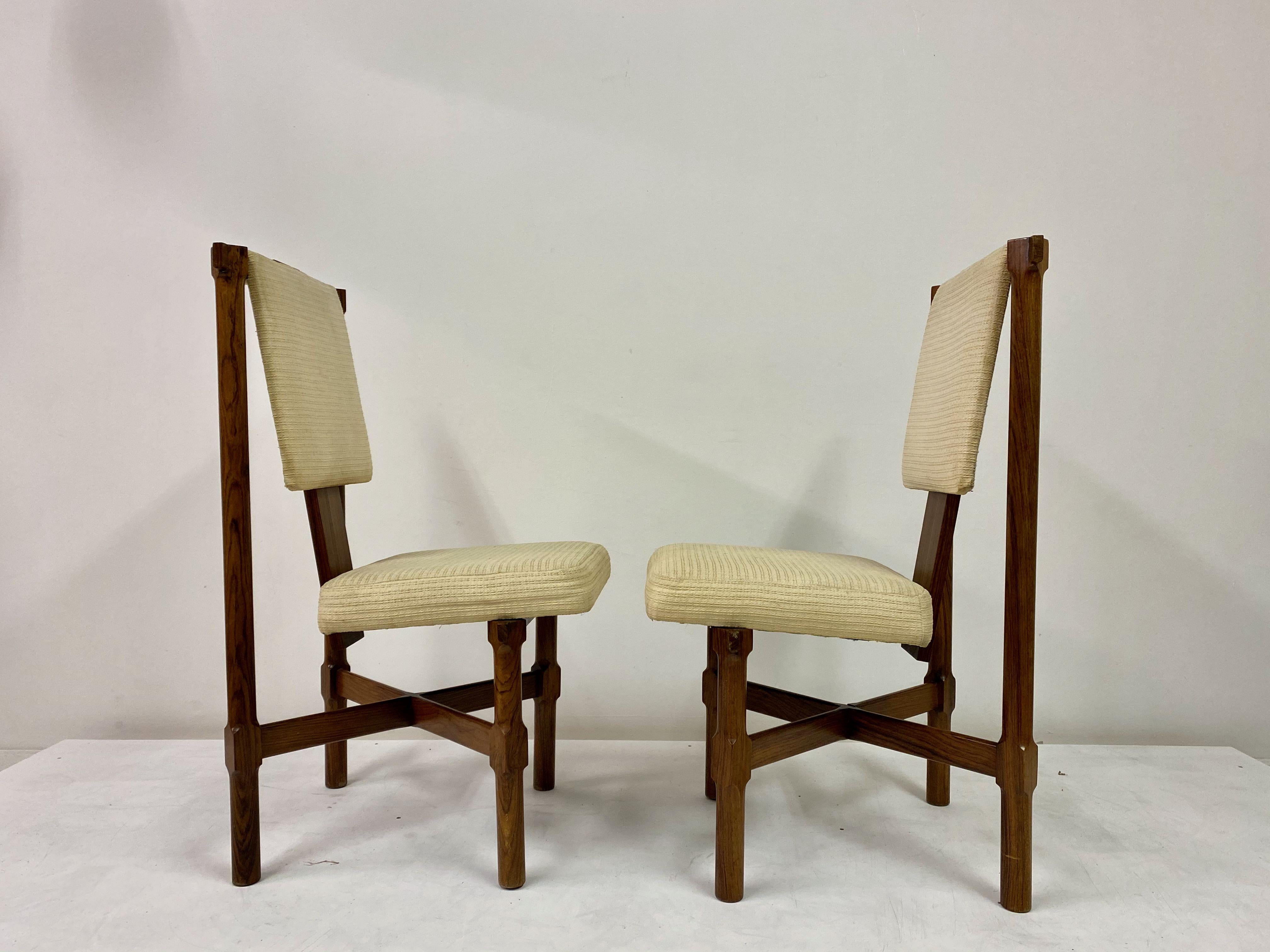 Set of Eight 1970s Italian Dining Chairs 1