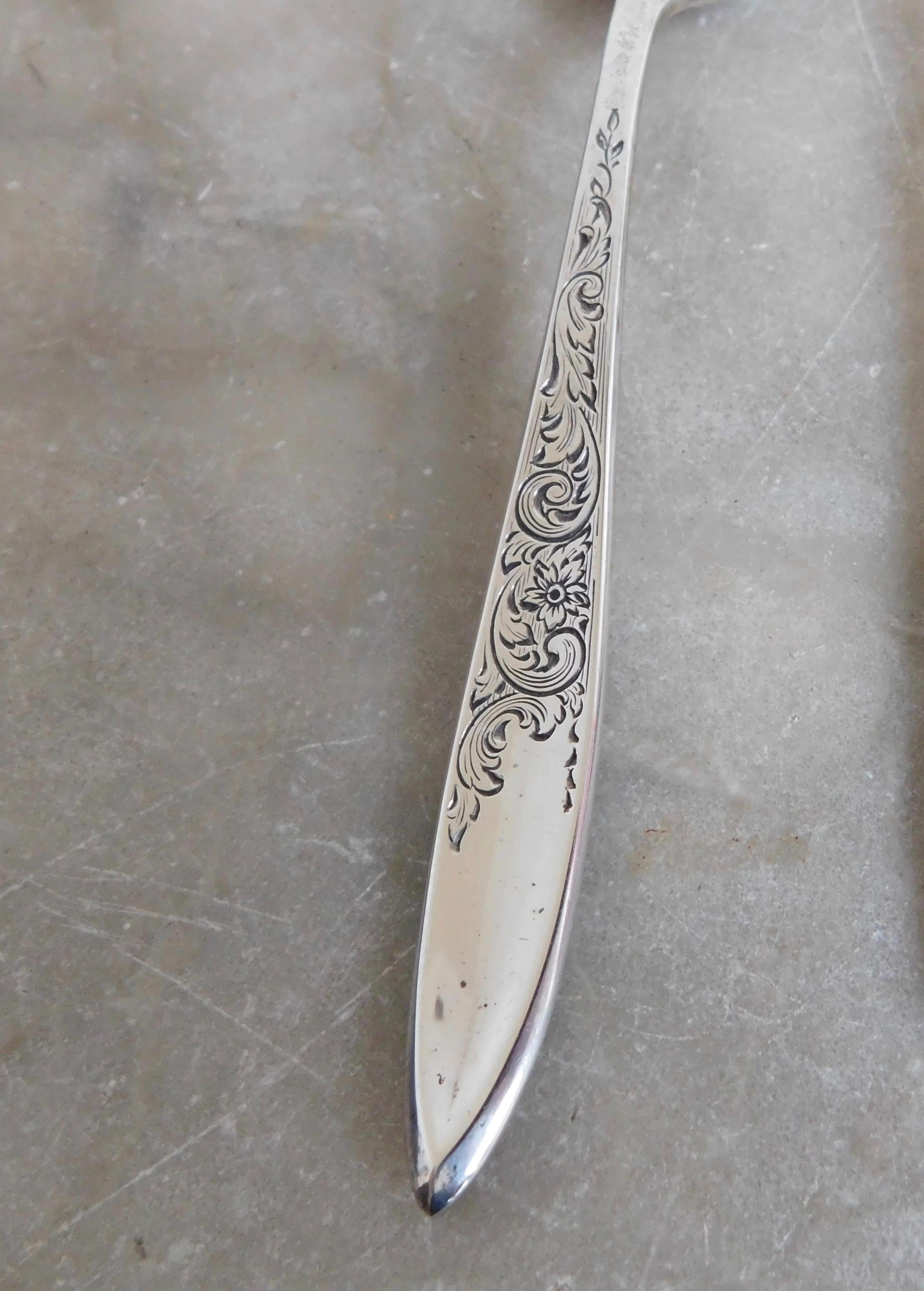 A set of eight sterling silver teaspoon in the 