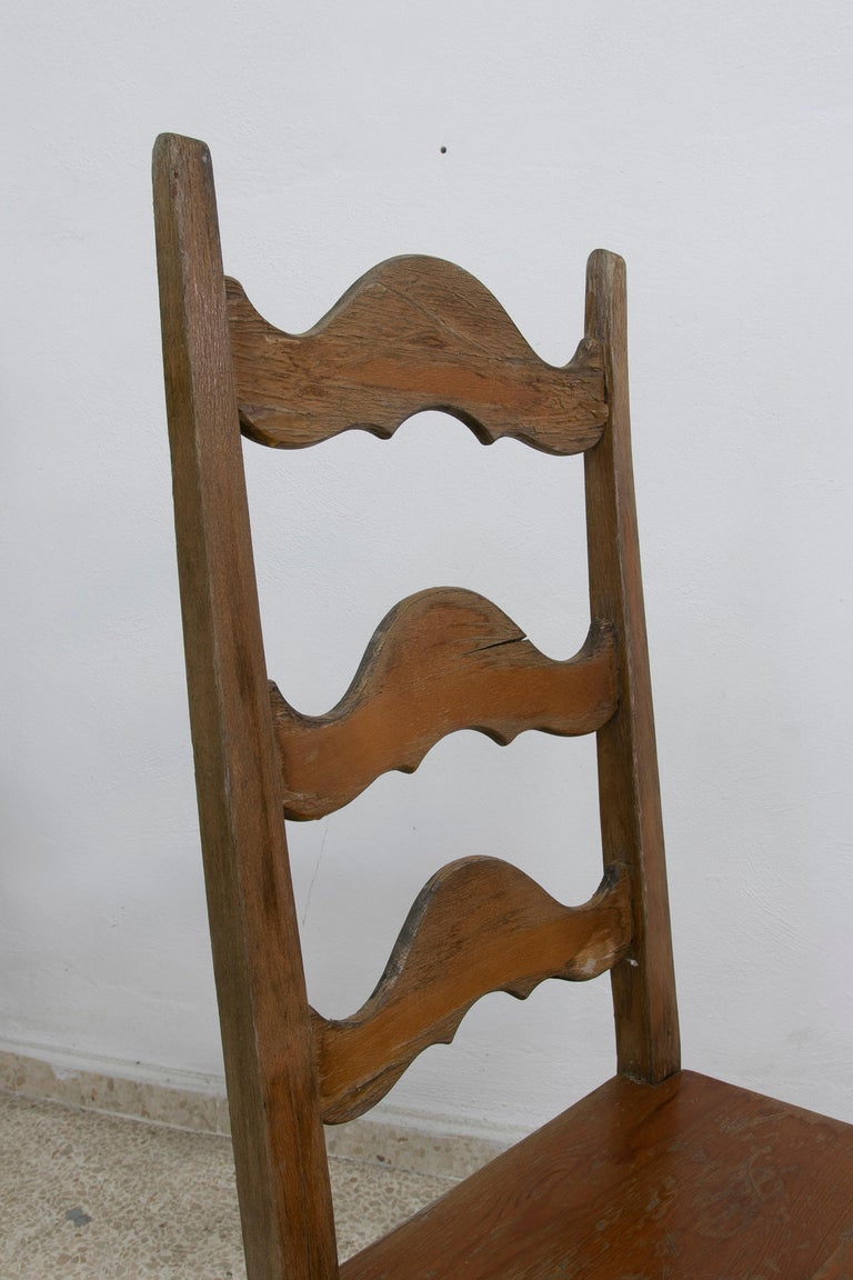 Set of Eight 1980s Spanish Andalusian Traditional Wooden Flamenco