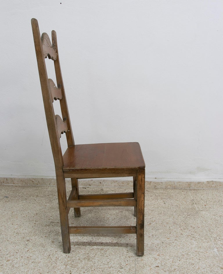 Set of Eight 1980s Spanish Andalusian Traditional Wooden Flamenco