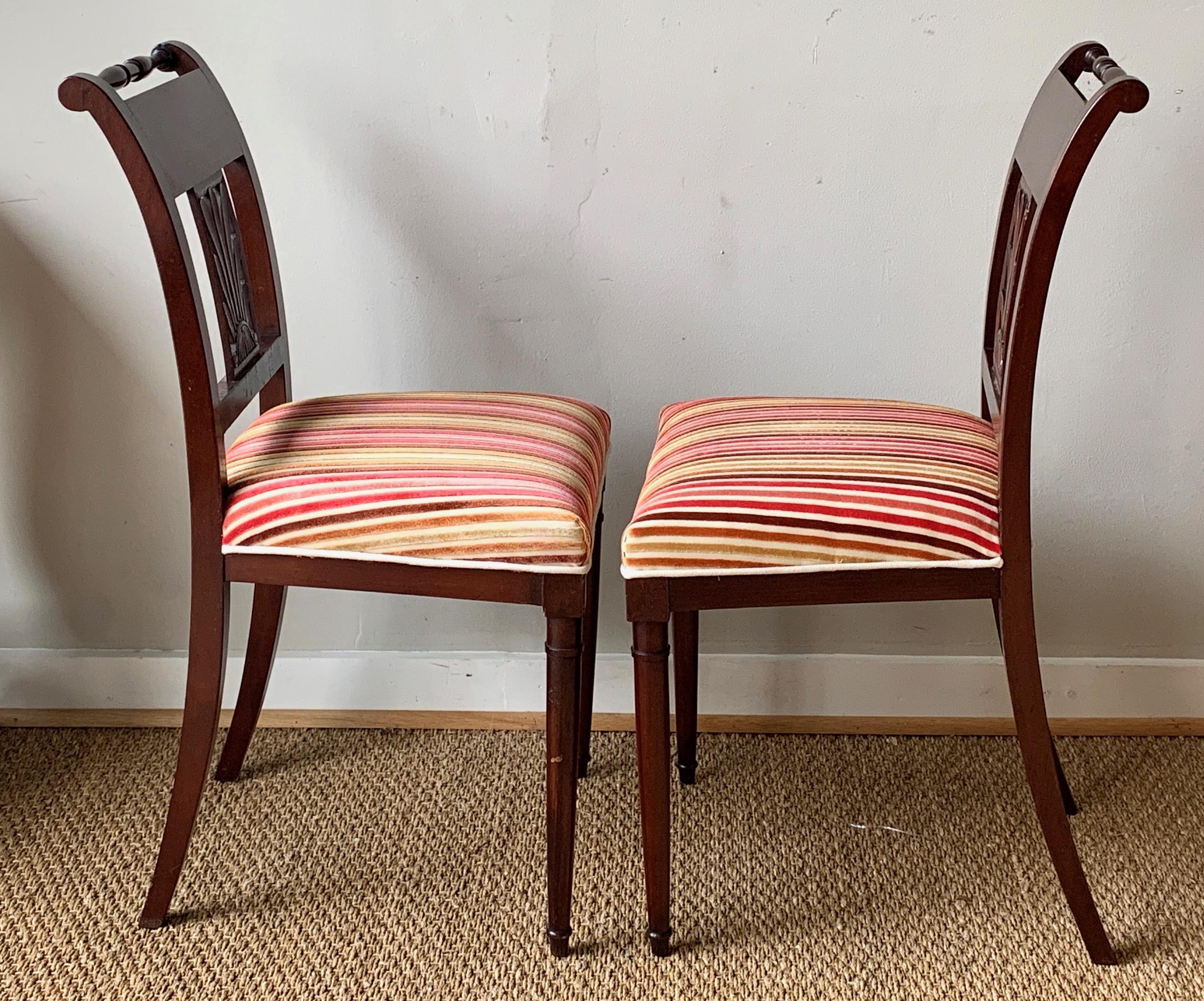 Set of Eight 19th Century Directoire Style Dining Chairs In Good Condition In Kilmarnock, VA