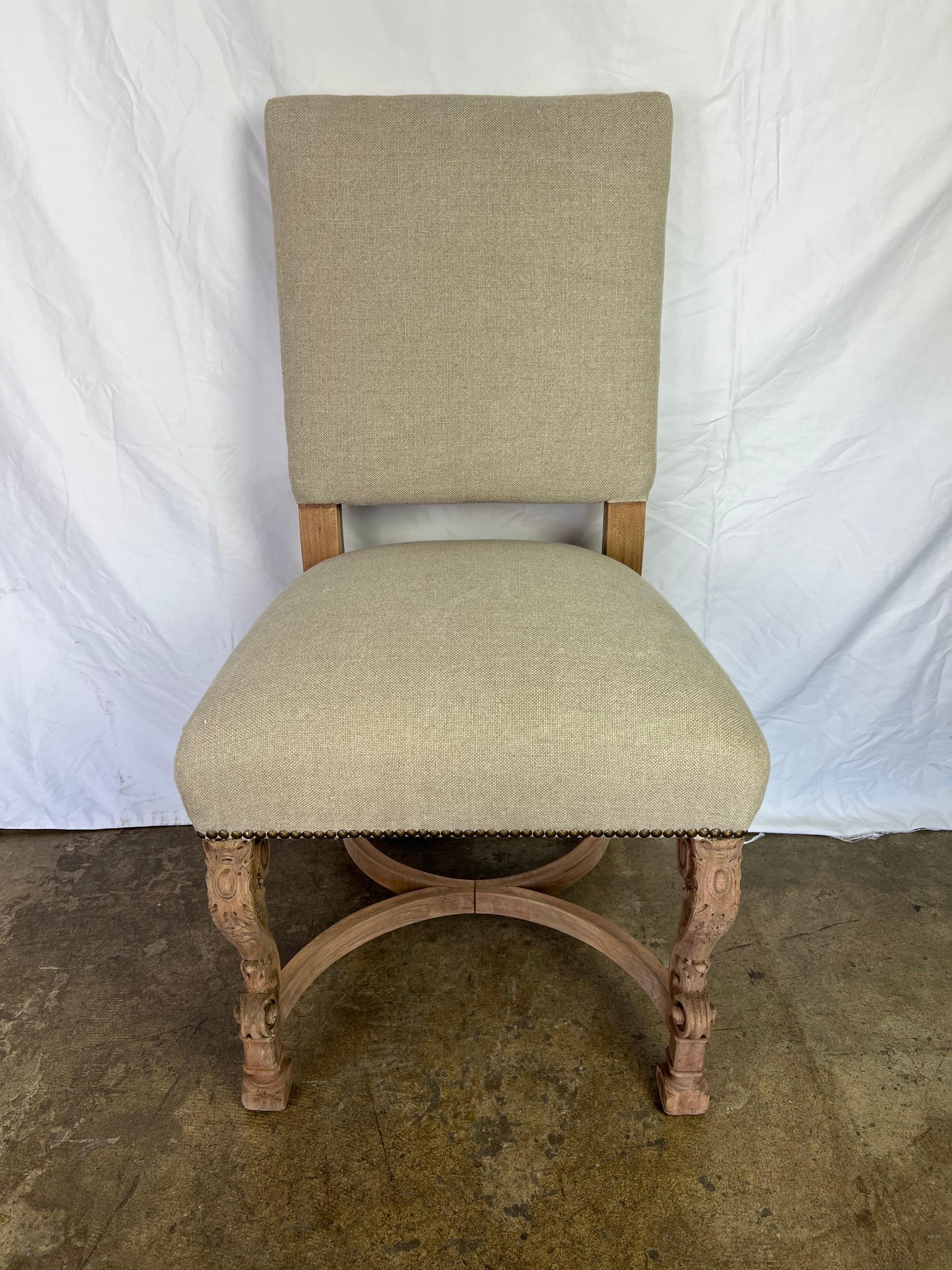 Set of Eight 19th C. Bleached Mahogany Dining Chairs 9