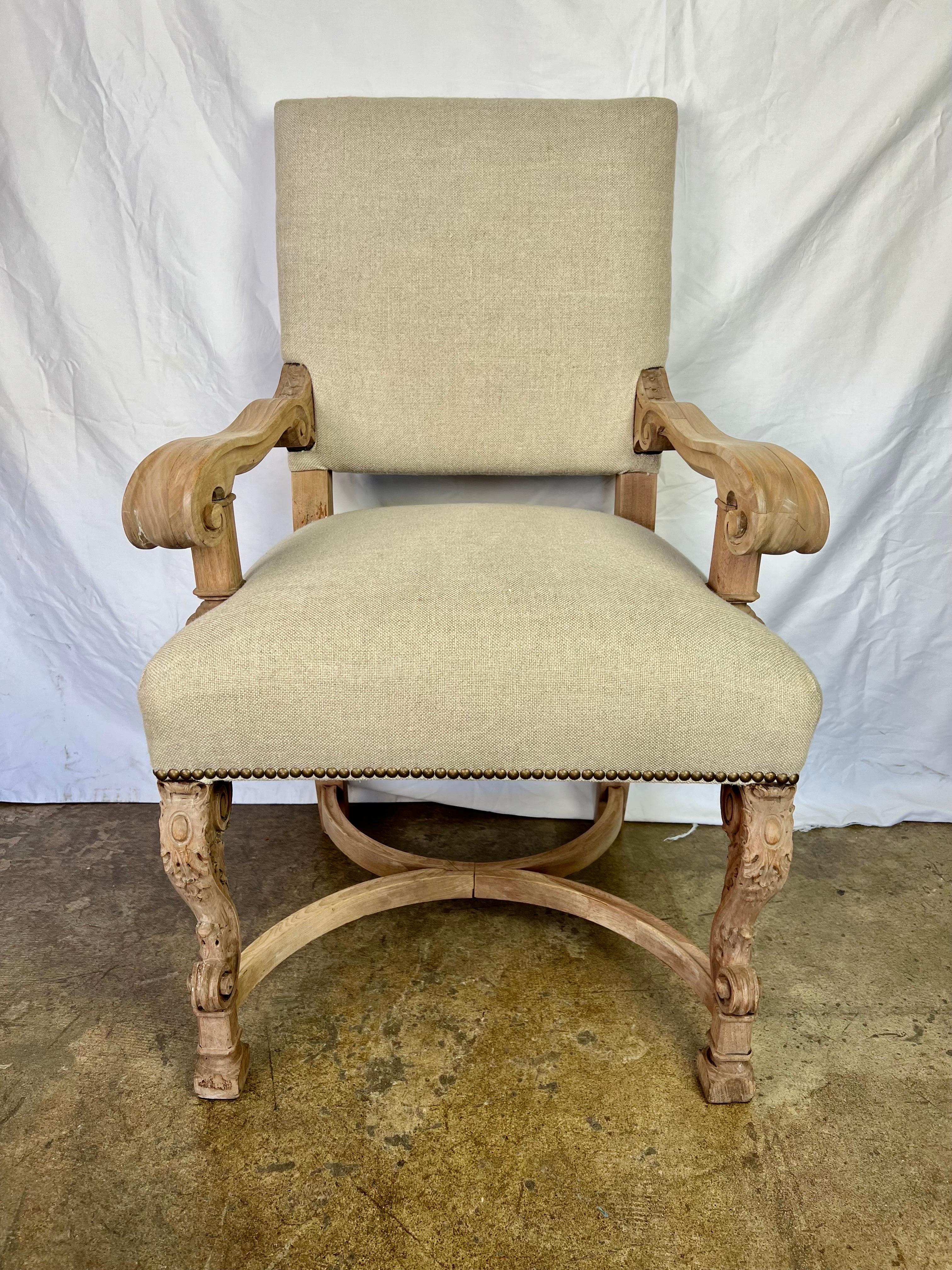 19th Century Set of Eight 19th C. Bleached Mahogany Dining Chairs