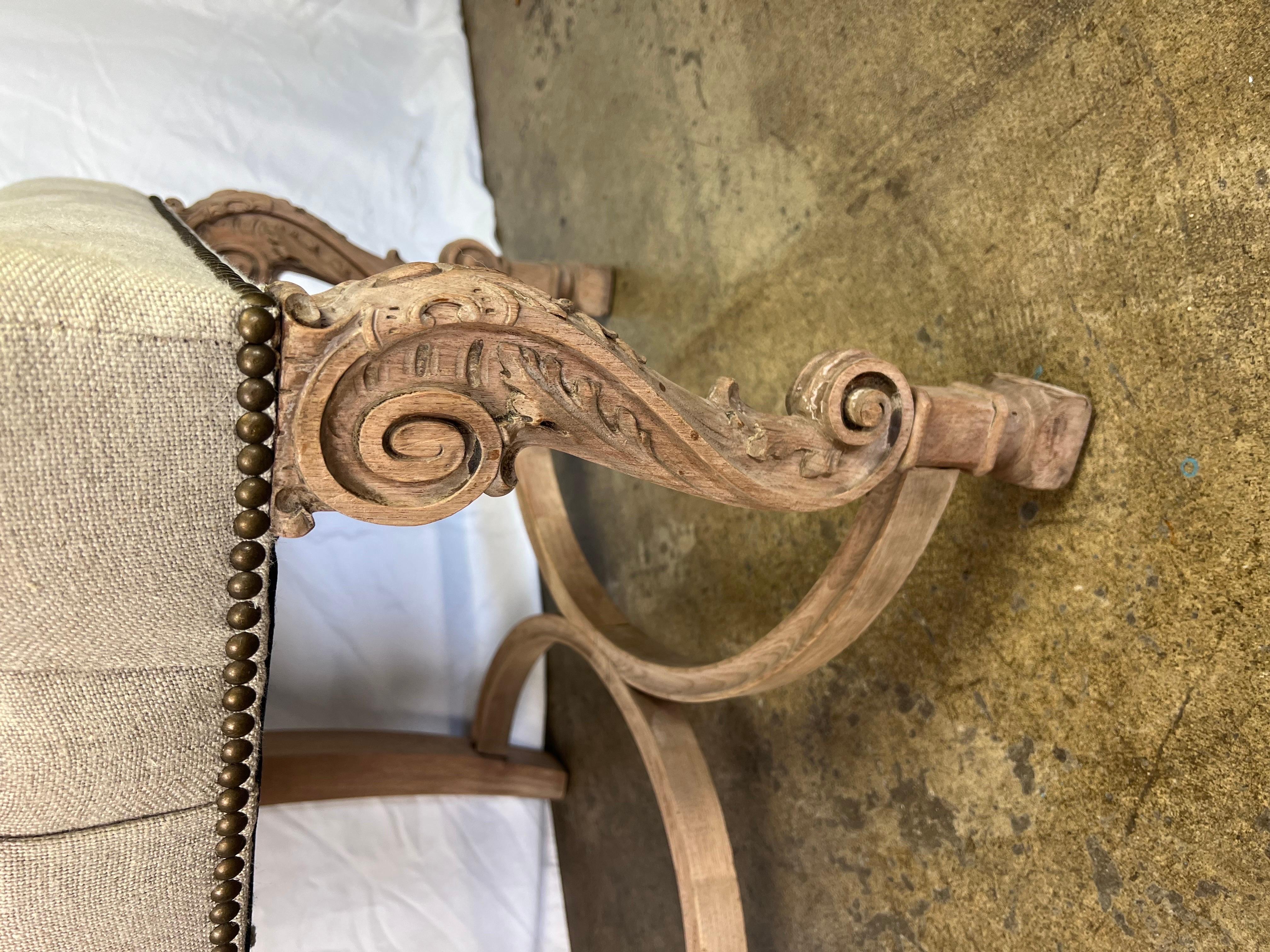 Set of Eight 19th C. Bleached Mahogany Dining Chairs 1