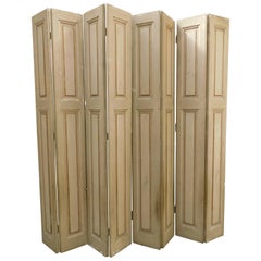 Set of Eight 19th Century Antique French Shutters with Original Paint