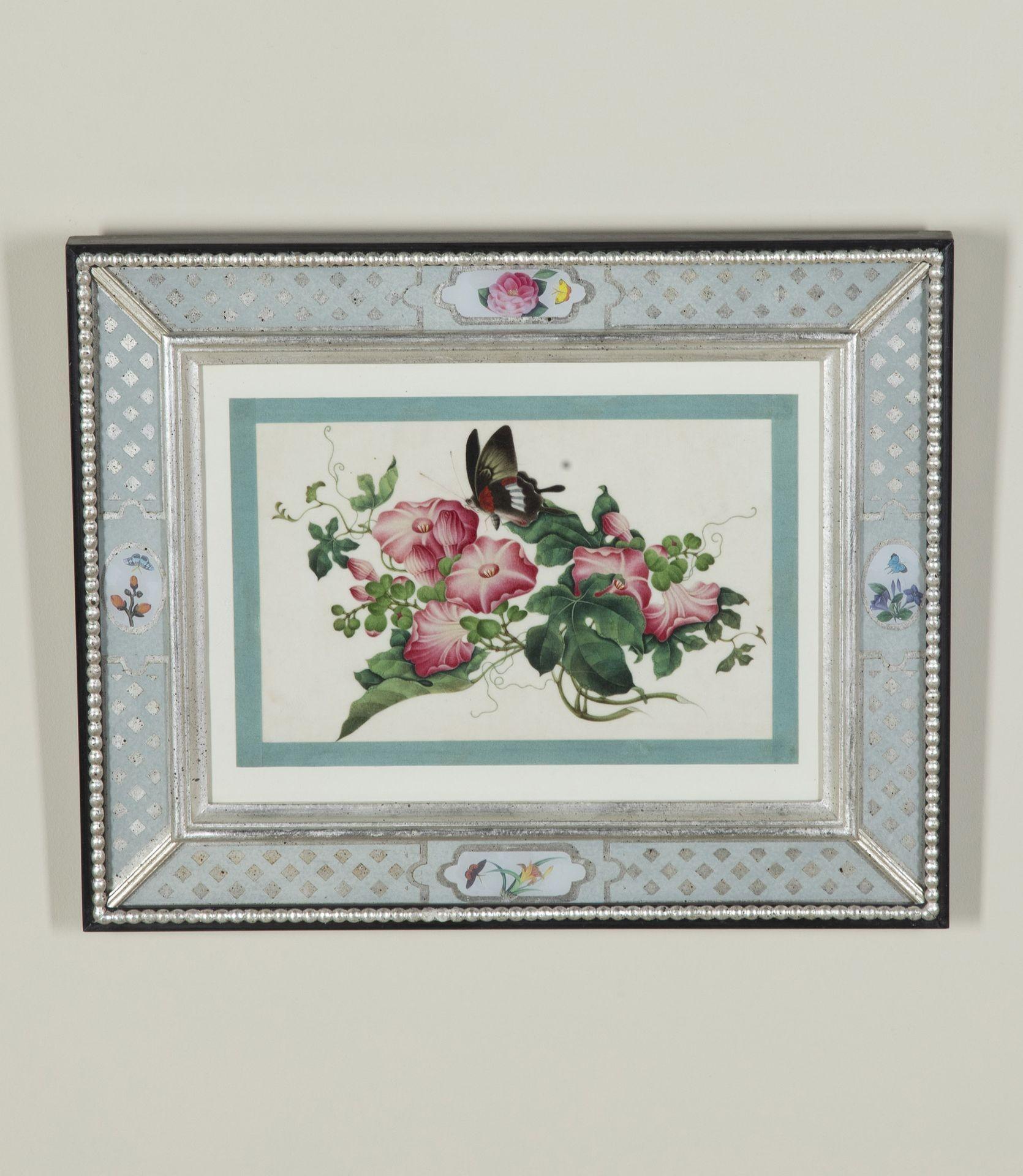 Satz von acht chinesischen Reispapiergemälden aus dem 19. (Chinesisch) im Angebot