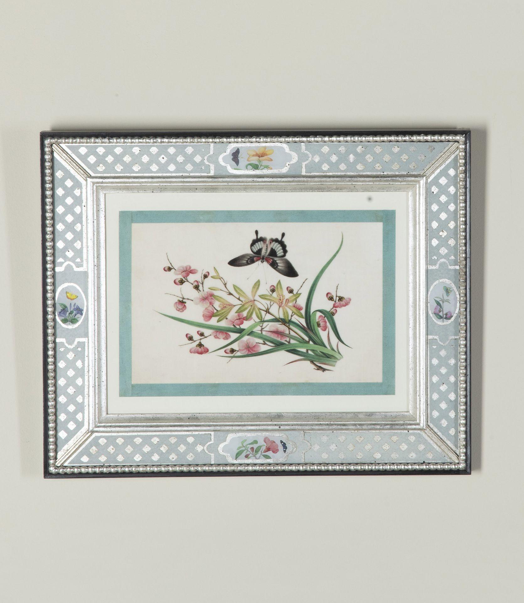 Satz von acht chinesischen Reispapiergemälden aus dem 19. (19. Jahrhundert) im Angebot