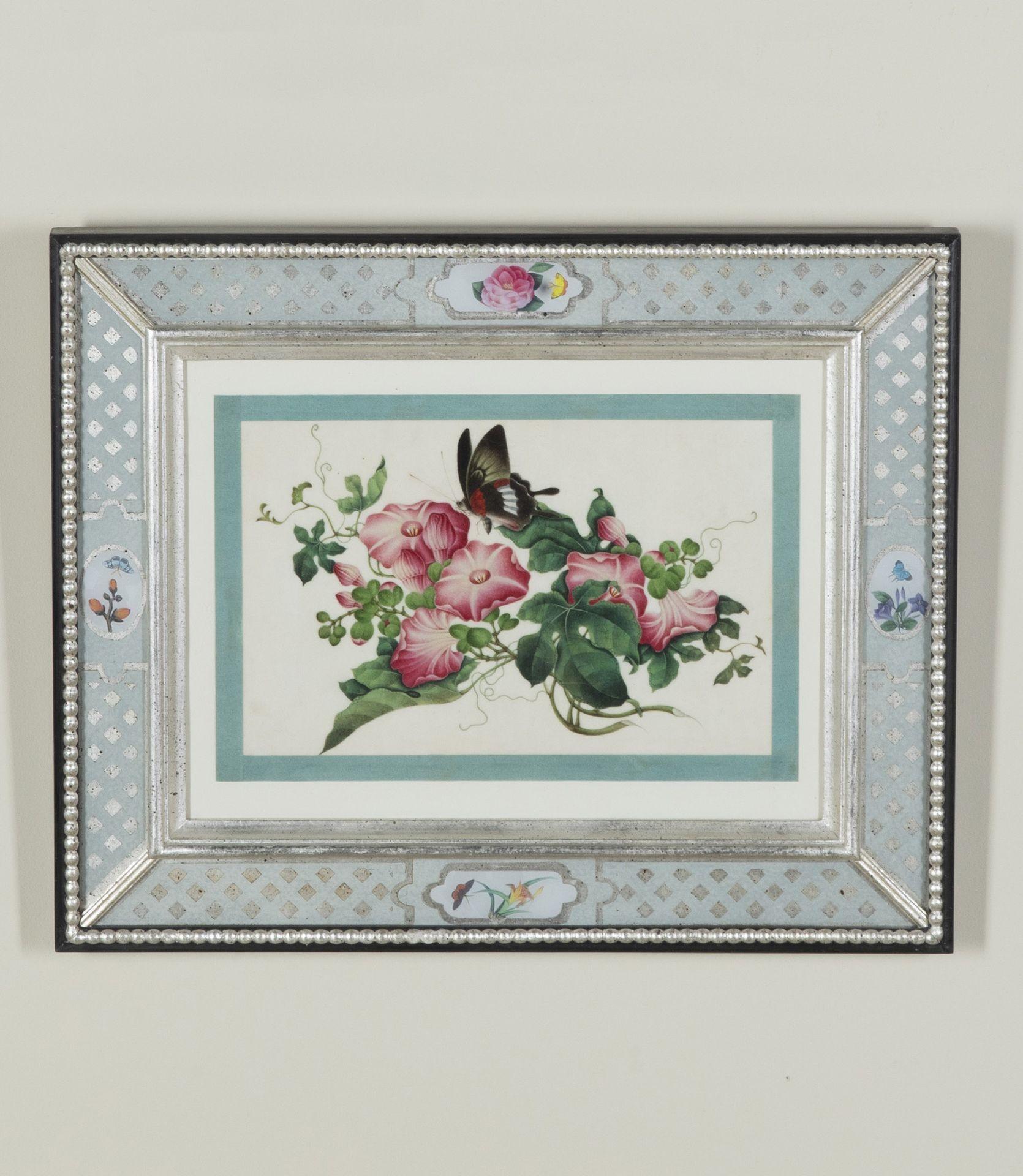 Satz von acht chinesischen Reispapiergemälden aus dem 19. (Papier) im Angebot