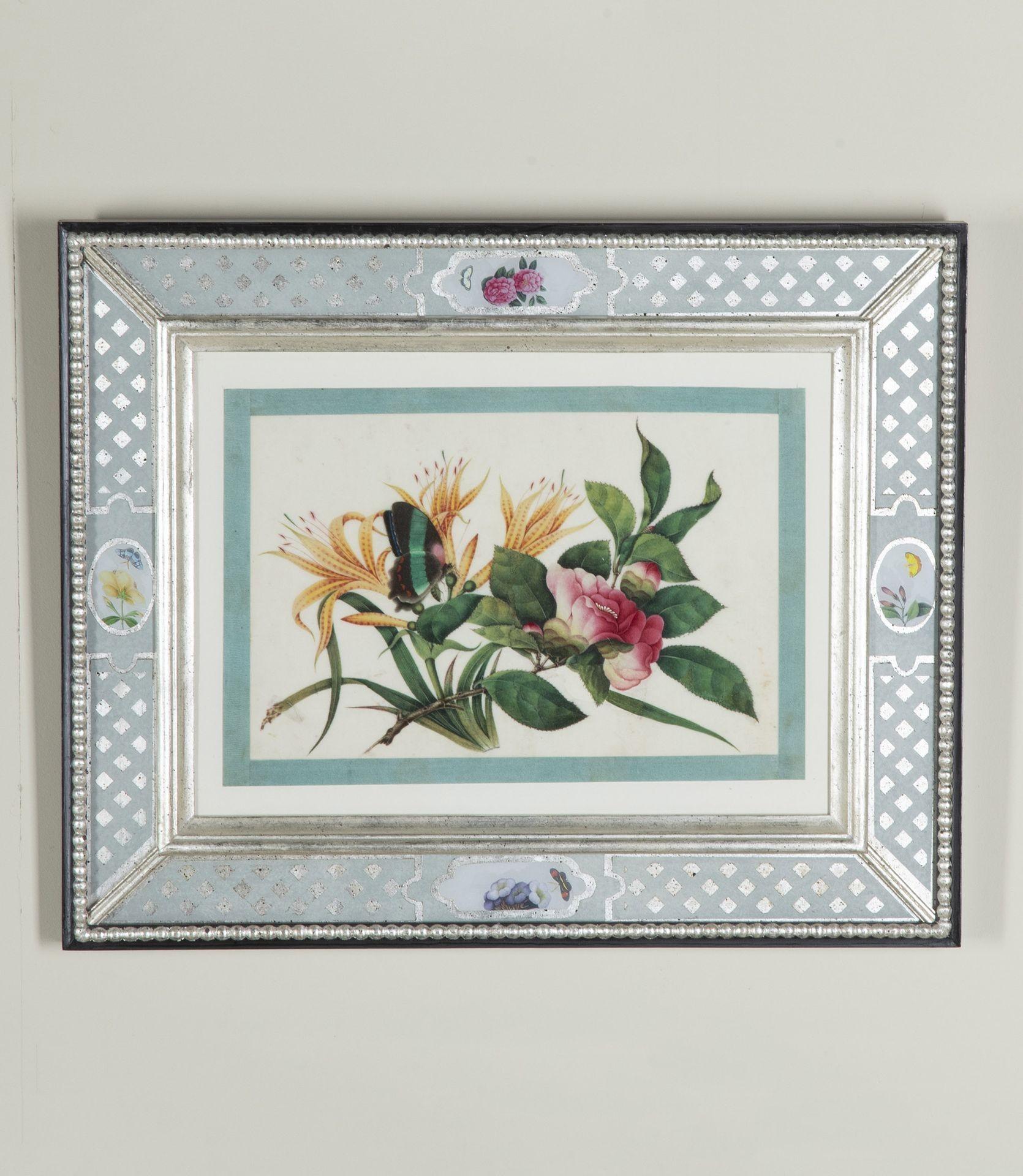 Satz von acht chinesischen Reispapiergemälden aus dem 19. im Angebot 2