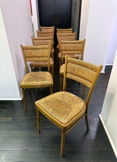 Set of Eight 19th Century German Rattan Dinning Chairs