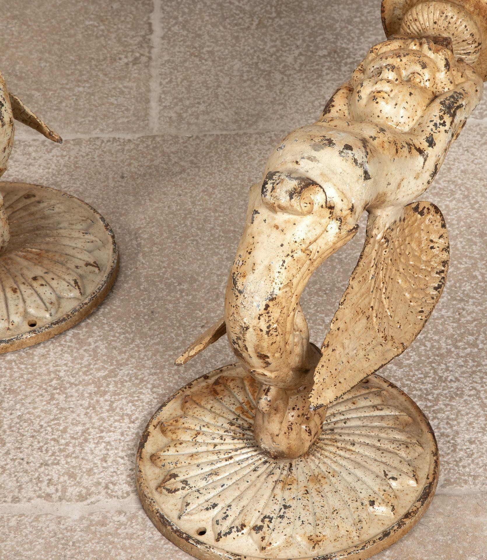 Iron Set of Eight 19th Century Italian Cherub Candle Sconces For Sale
