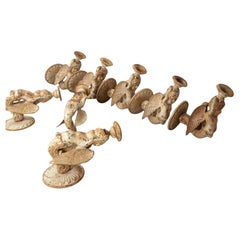 Antique Set of Eight 19th Century Italian Cherub Candle Sconces