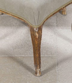 Set of Eight 19th Century Italian Upholstered and Lacquered Dining Chairs
