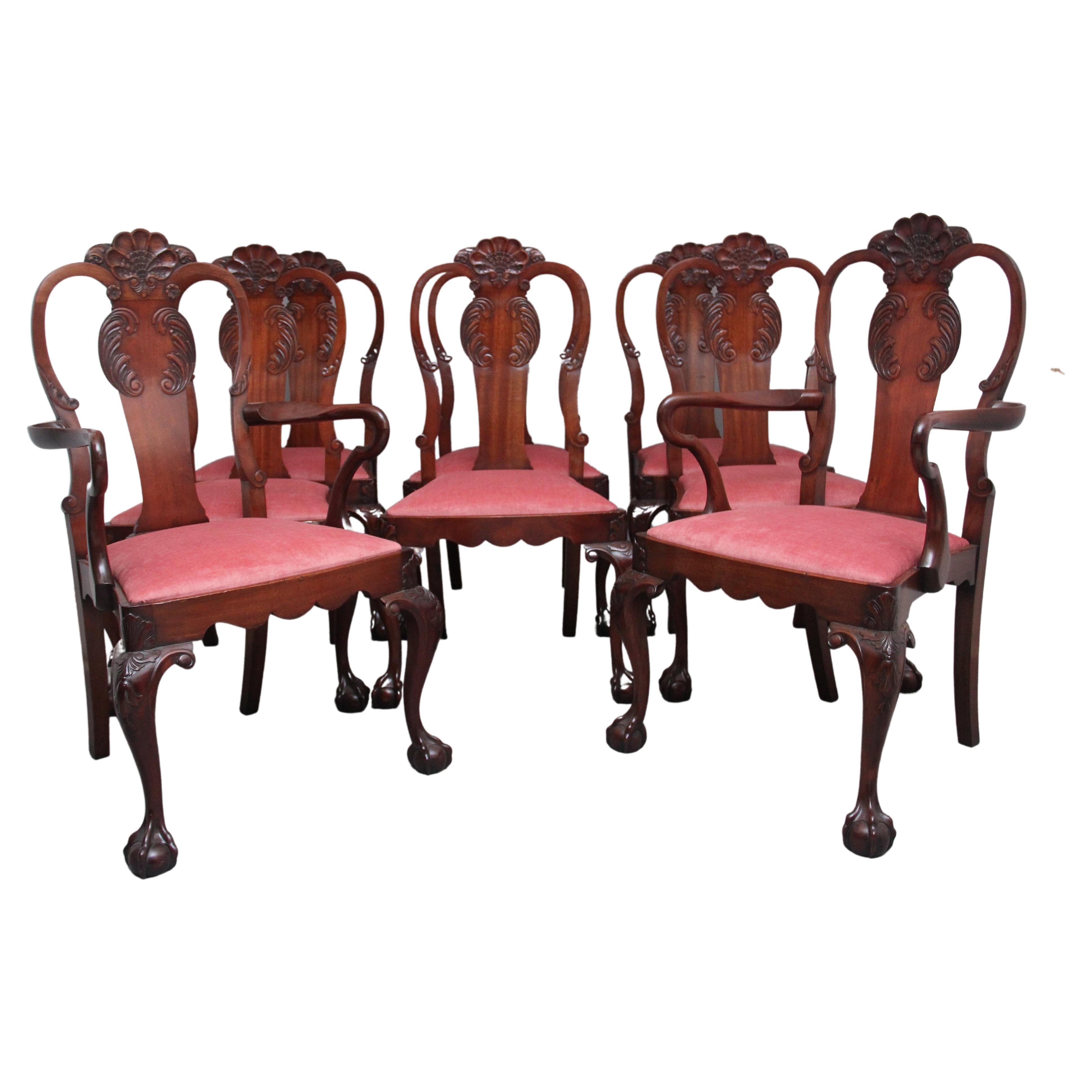 Set of Eight 19th Century Mahogany Dining Chairs